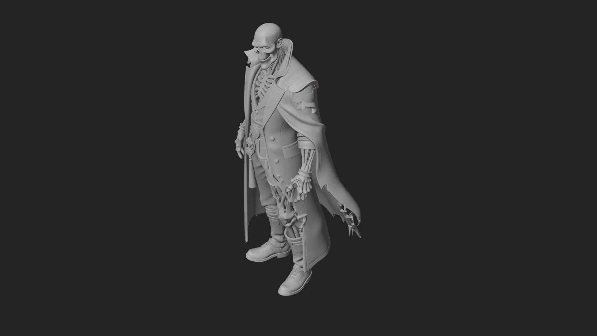 Hooded Skeleton Reaper Statue Design 26 3D Print Model 3D Model