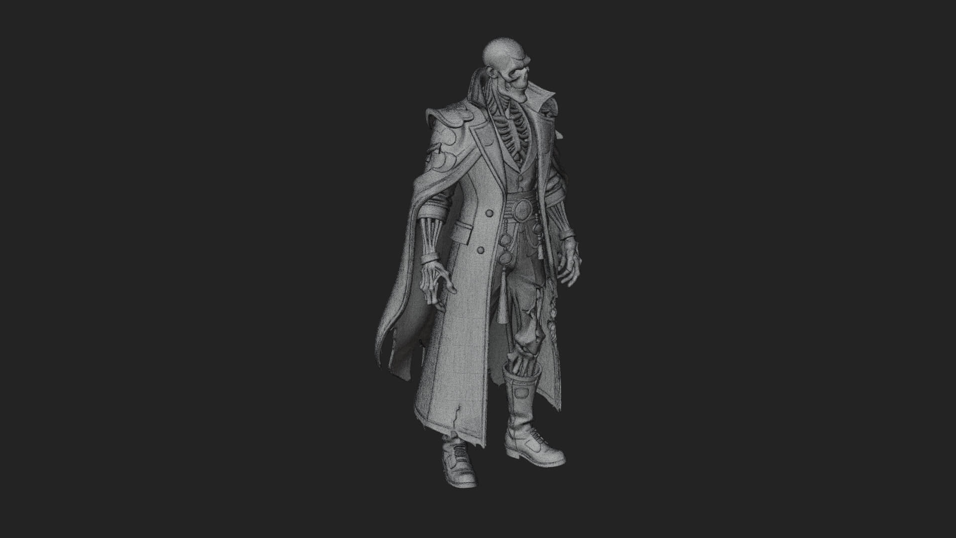 Hooded Skeleton Reaper Statue Design 26 3D Print Model 3D Model