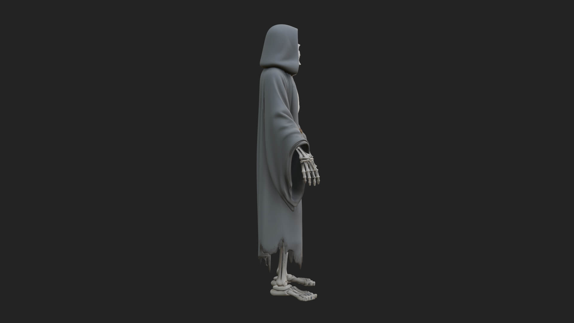 Hooded Skeleton Reaper Statue Design 27 3D Print Model 3D Model