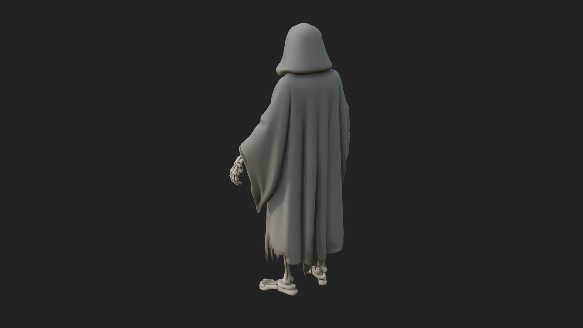Hooded Skeleton Reaper Statue Design 27 3D Print Model 3D Model