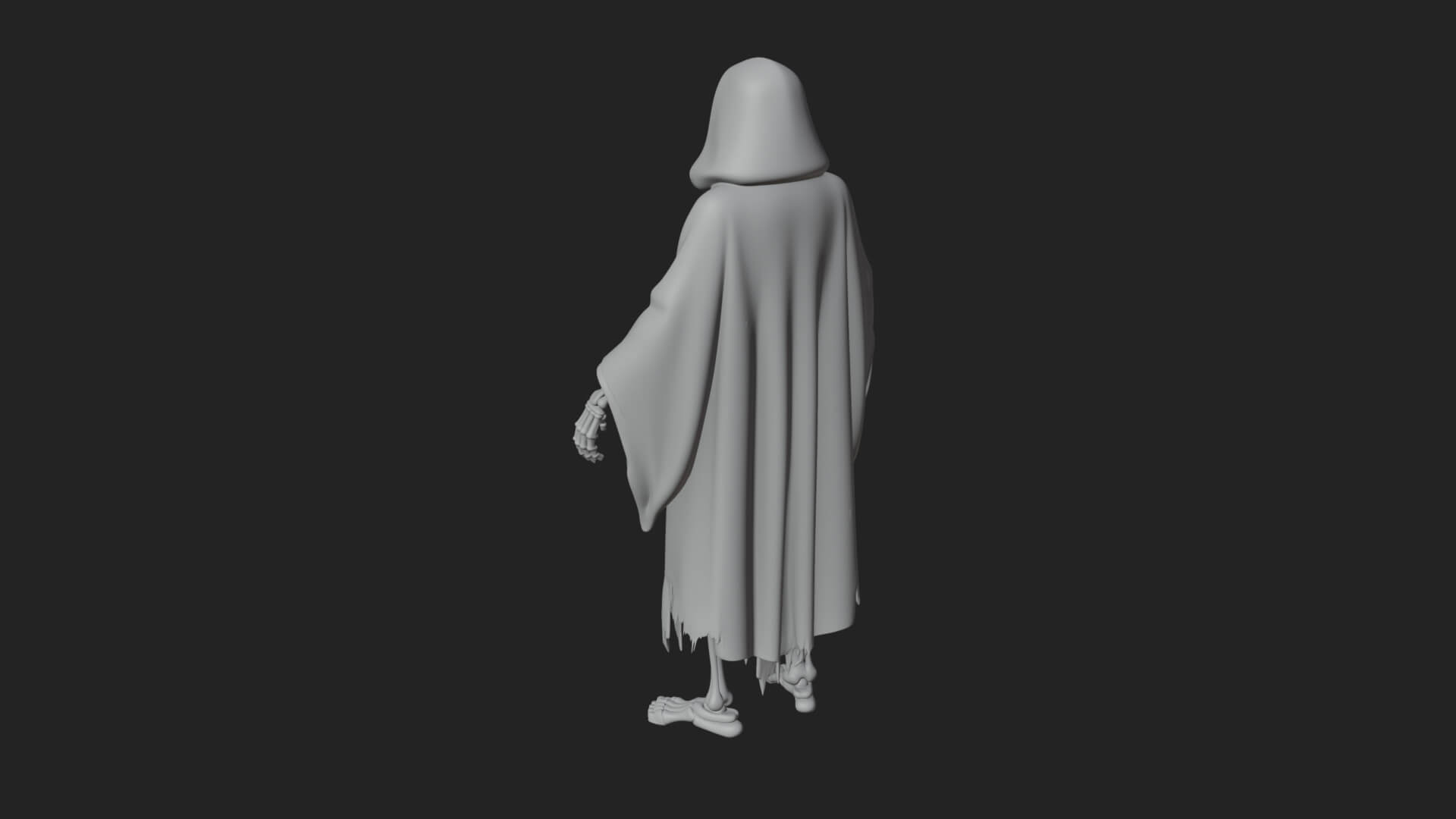 Hooded Skeleton Reaper Statue Design 27 3D Print Model 3D Model