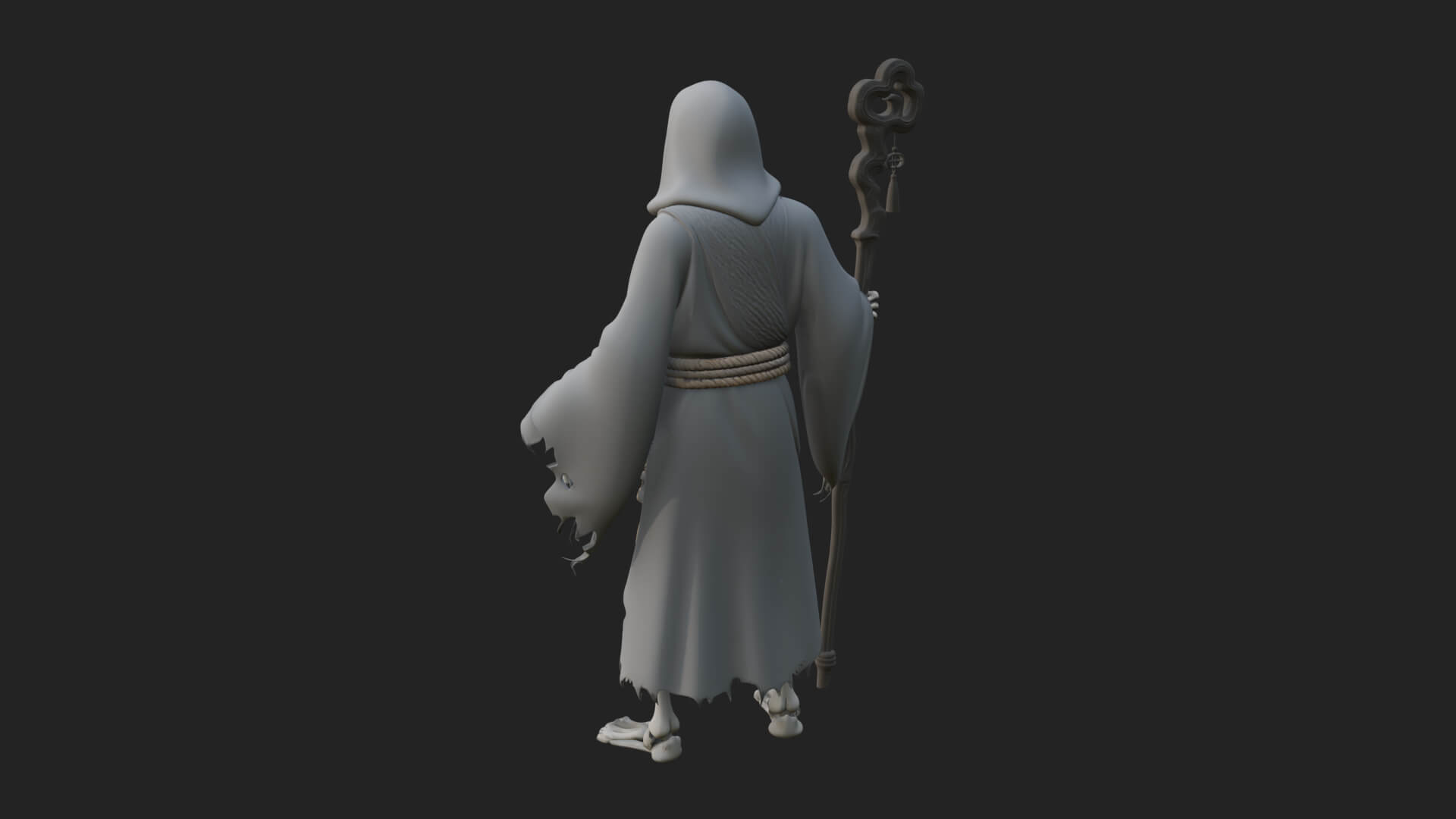 Hooded Skeleton Reaper Statue Design 28 3D Print Model 3D Model
