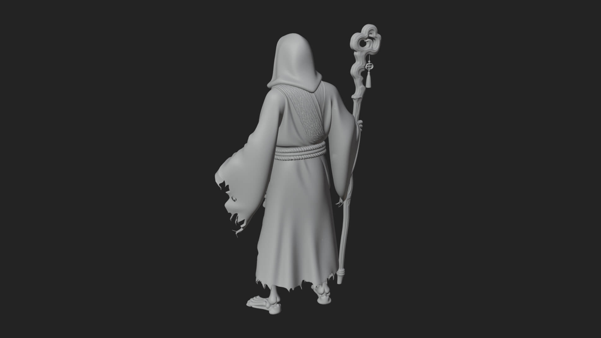 Hooded Skeleton Reaper Statue Design 28 3D Print Model 3D Model
