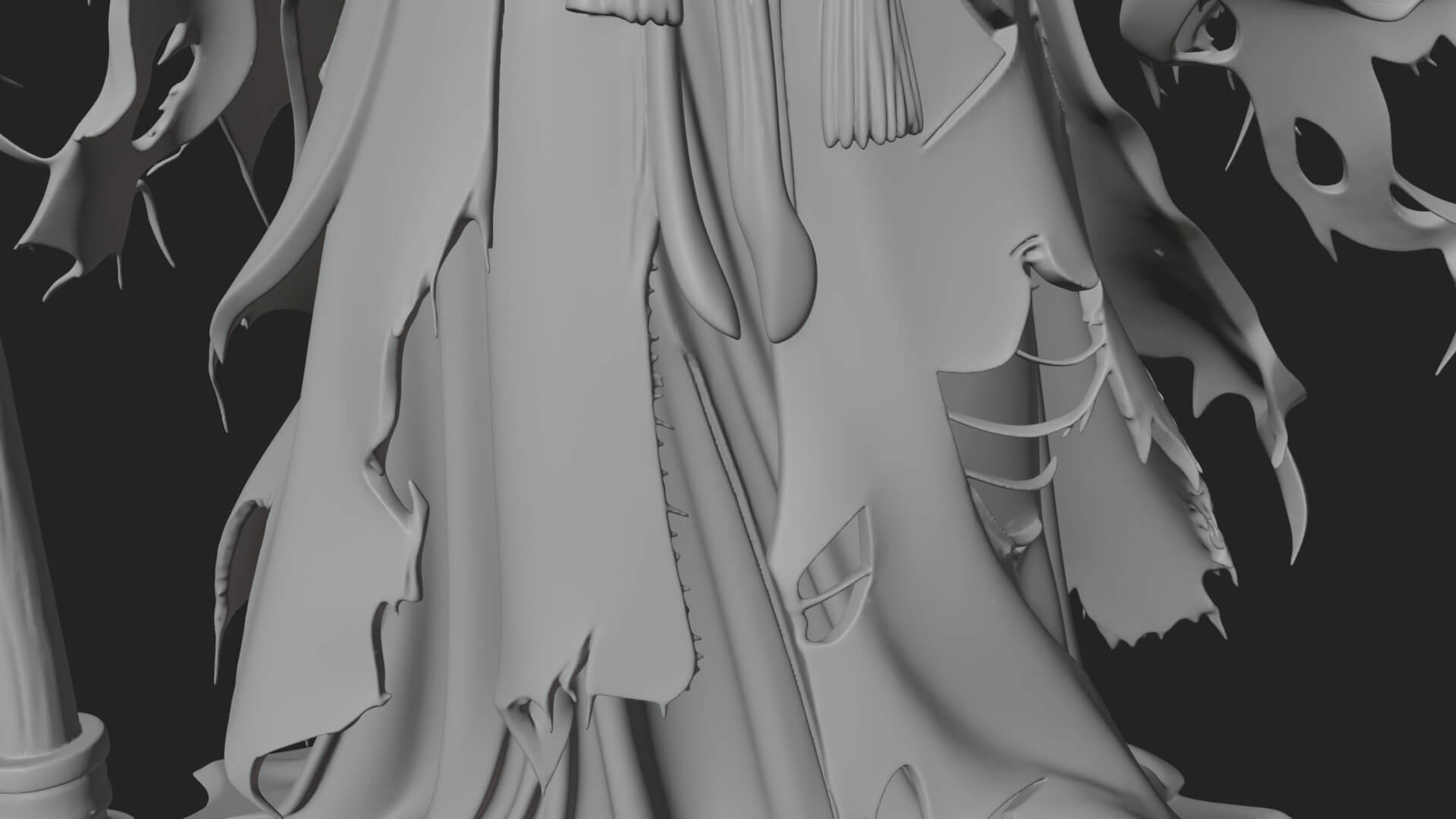 Hooded Skeleton Reaper Statue Design 29 3D Print Model 3D Model
