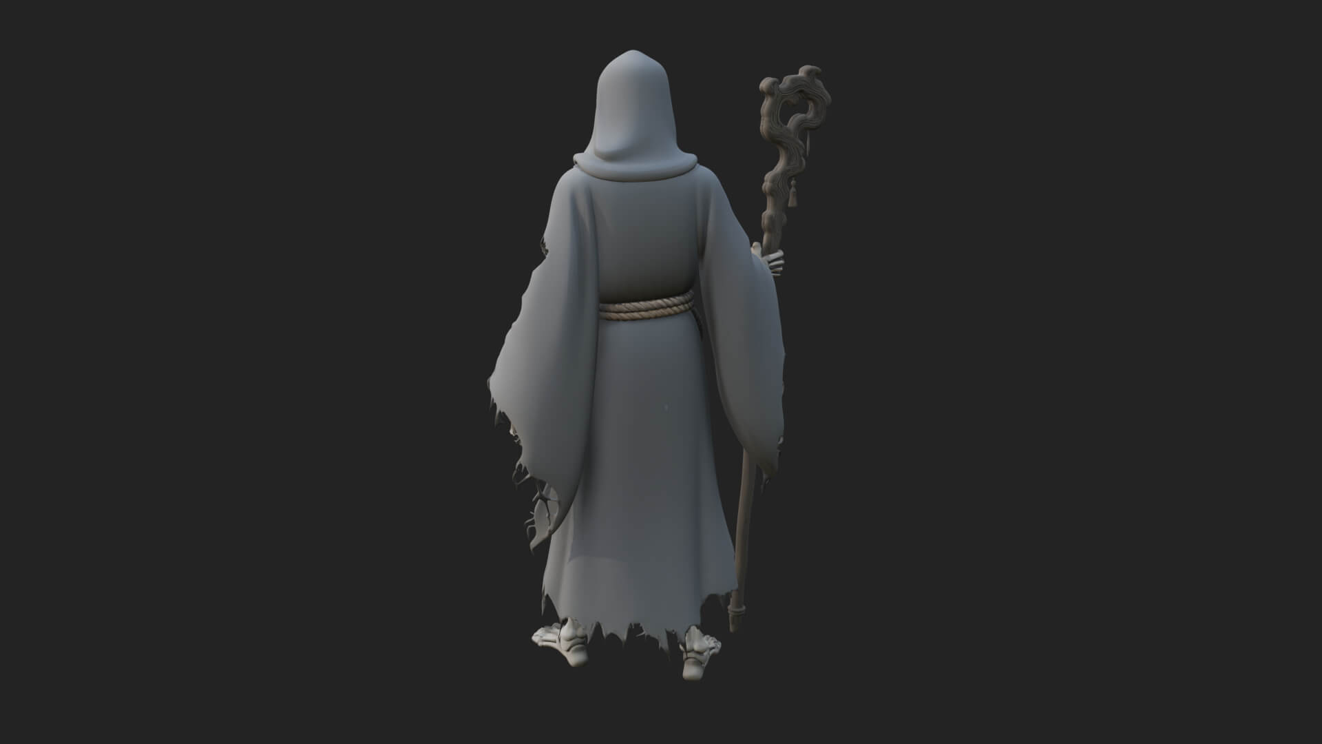 Hooded Skeleton Reaper Statue Design 30 3D Print Model 3D Model