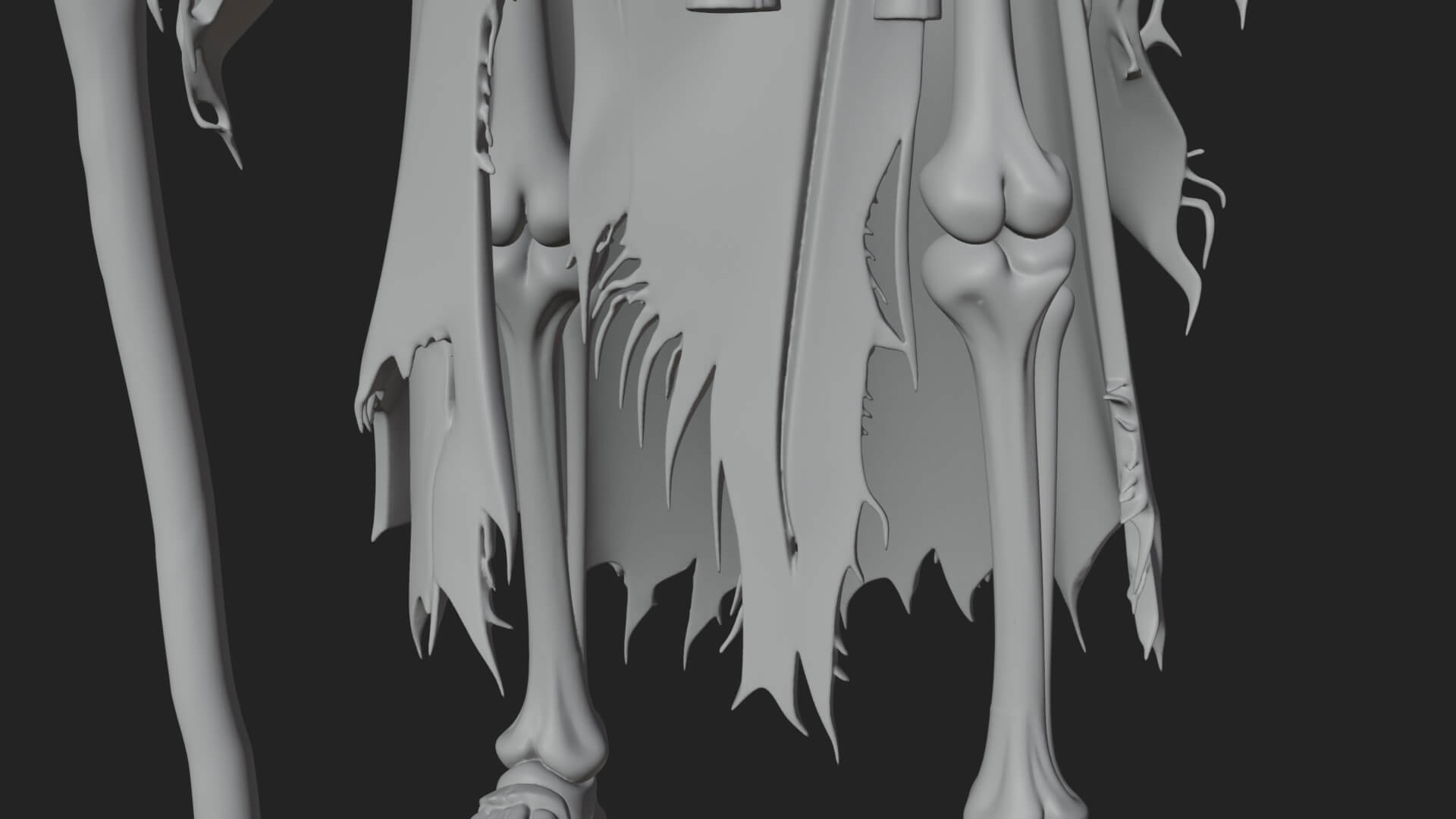 Hooded Skeleton Reaper Statue Design 30 3D Print Model 3D Model