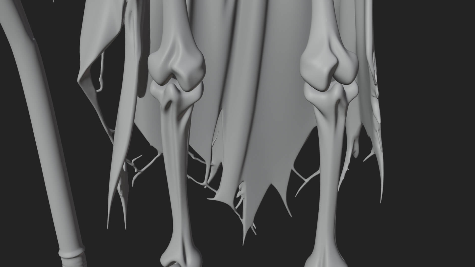 Hooded Skeleton Reaper Statue Design 31 3d Print Model 3D Model
