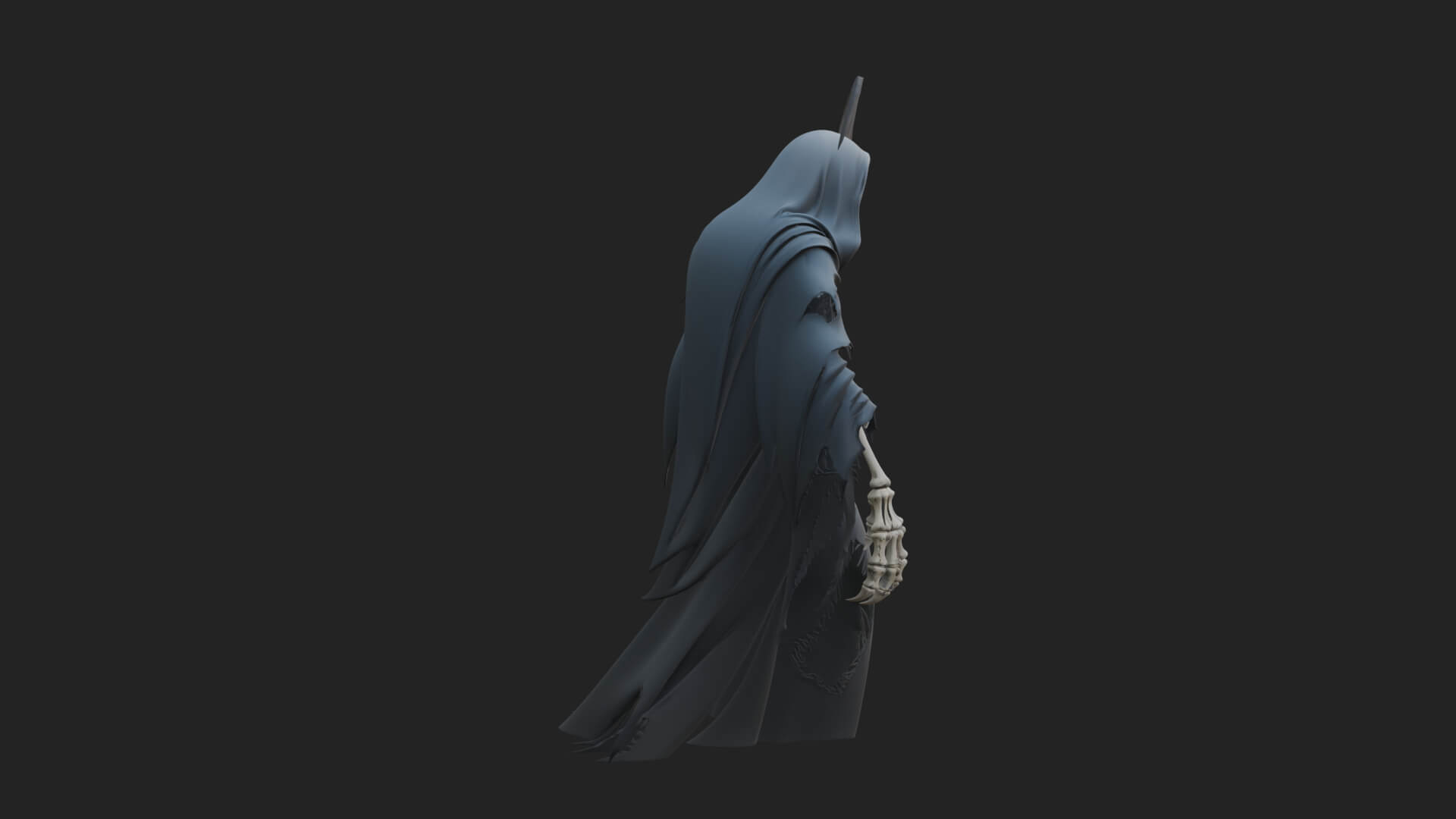 Hooded Skeleton Reaper Statue Design 32 3D Print Model 3D Model