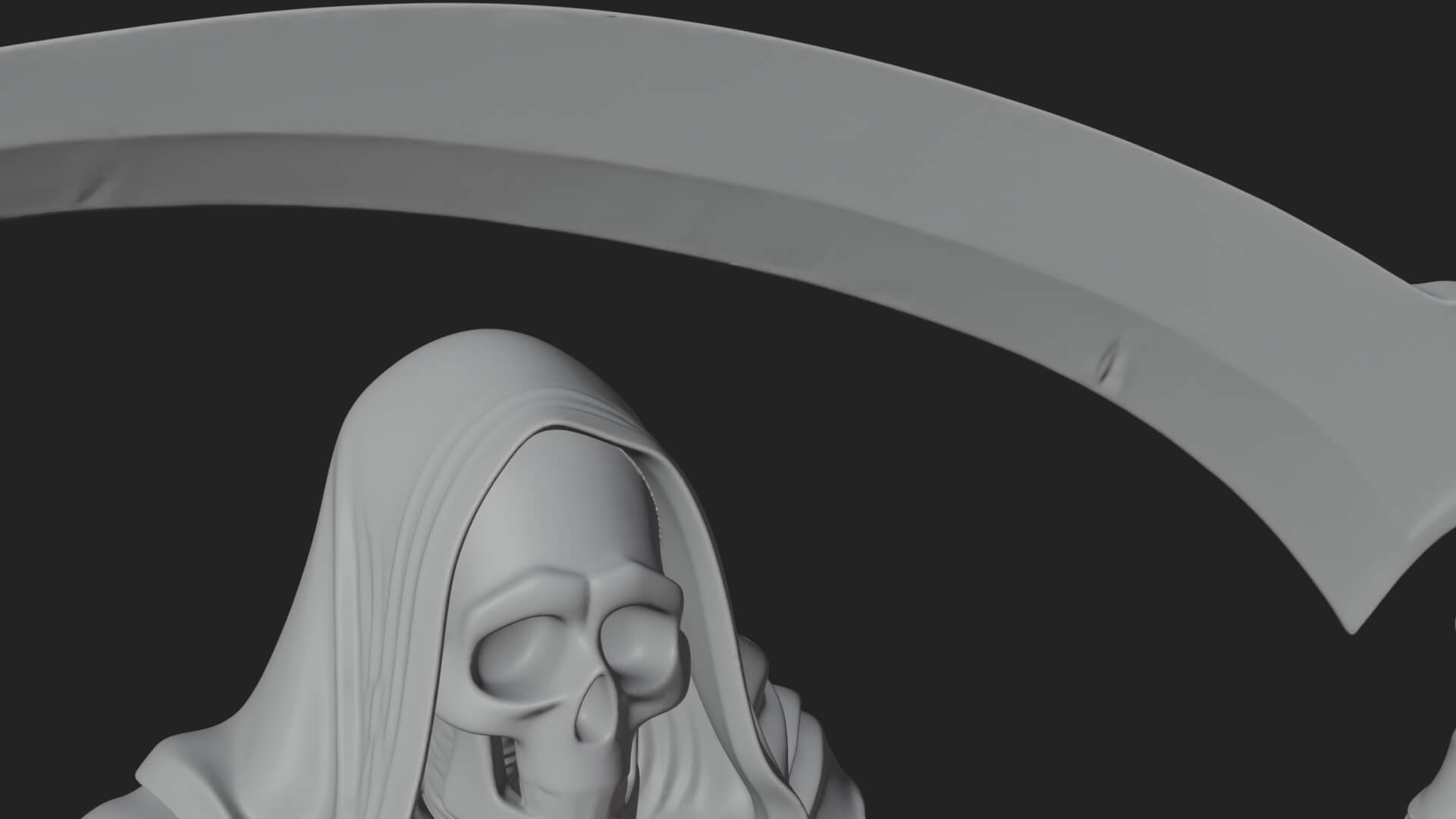 Hooded Skeleton Reaper Statue Design 33 3D Print Model 3D Model