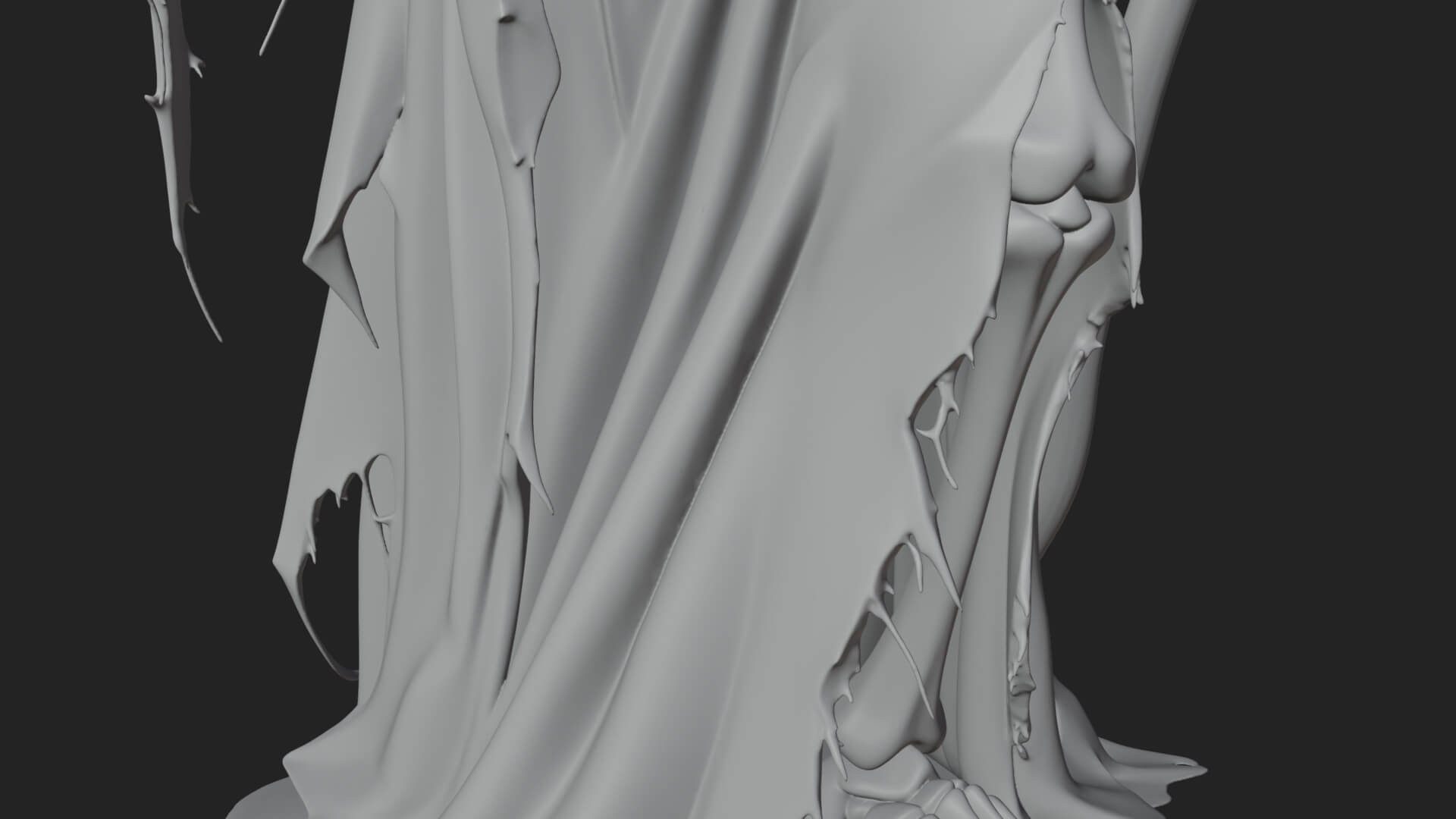 Hooded Skeleton Reaper Statue Design 33 3D Print Model 3D Model