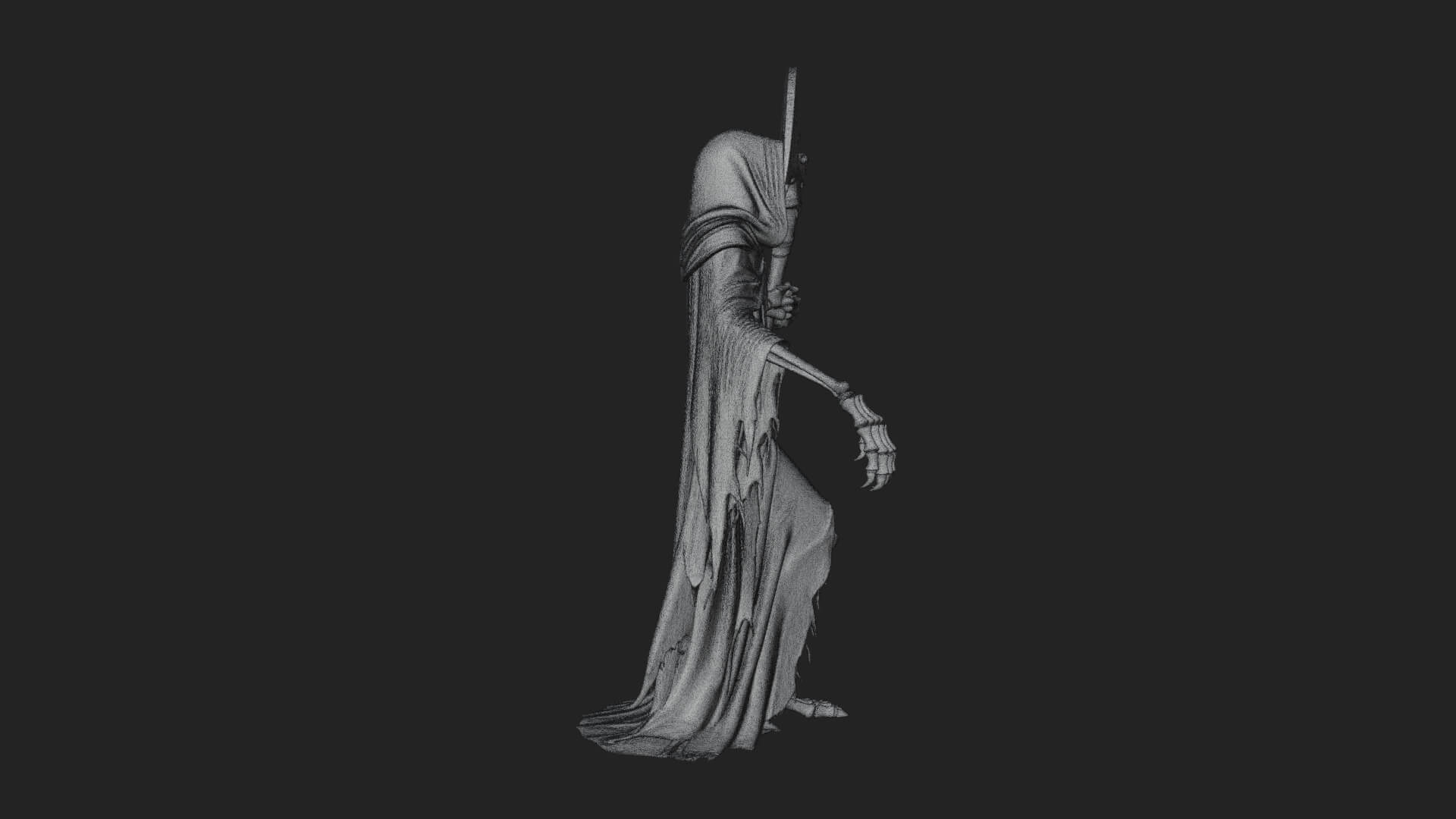 Hooded Skeleton Reaper Statue Design 33 3D Print Model 3D Model