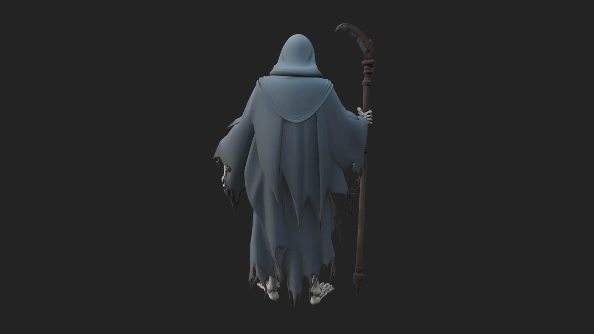 Hooded Skeleton Reaper Statue Design 34 3D Print Model 3D Model