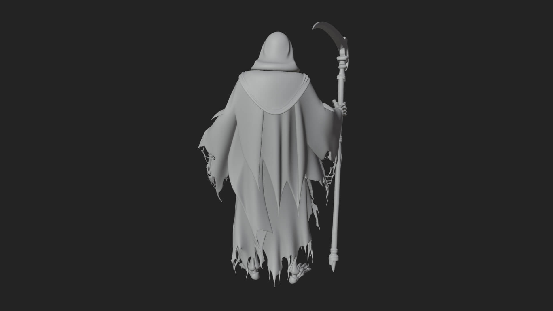 Hooded Skeleton Reaper Statue Design 34 3D Print Model 3D Model