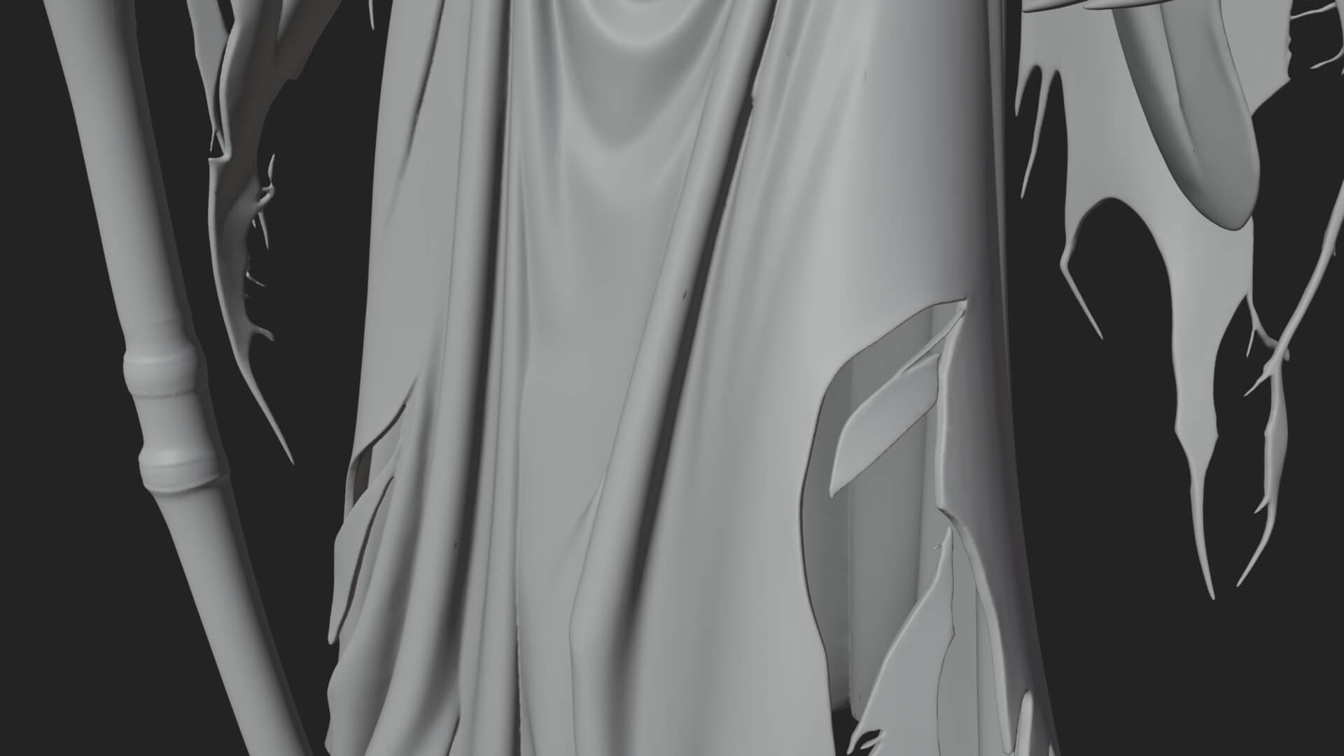 Hooded Skeleton Reaper Statue Design 35 3D Print Model 3D Model