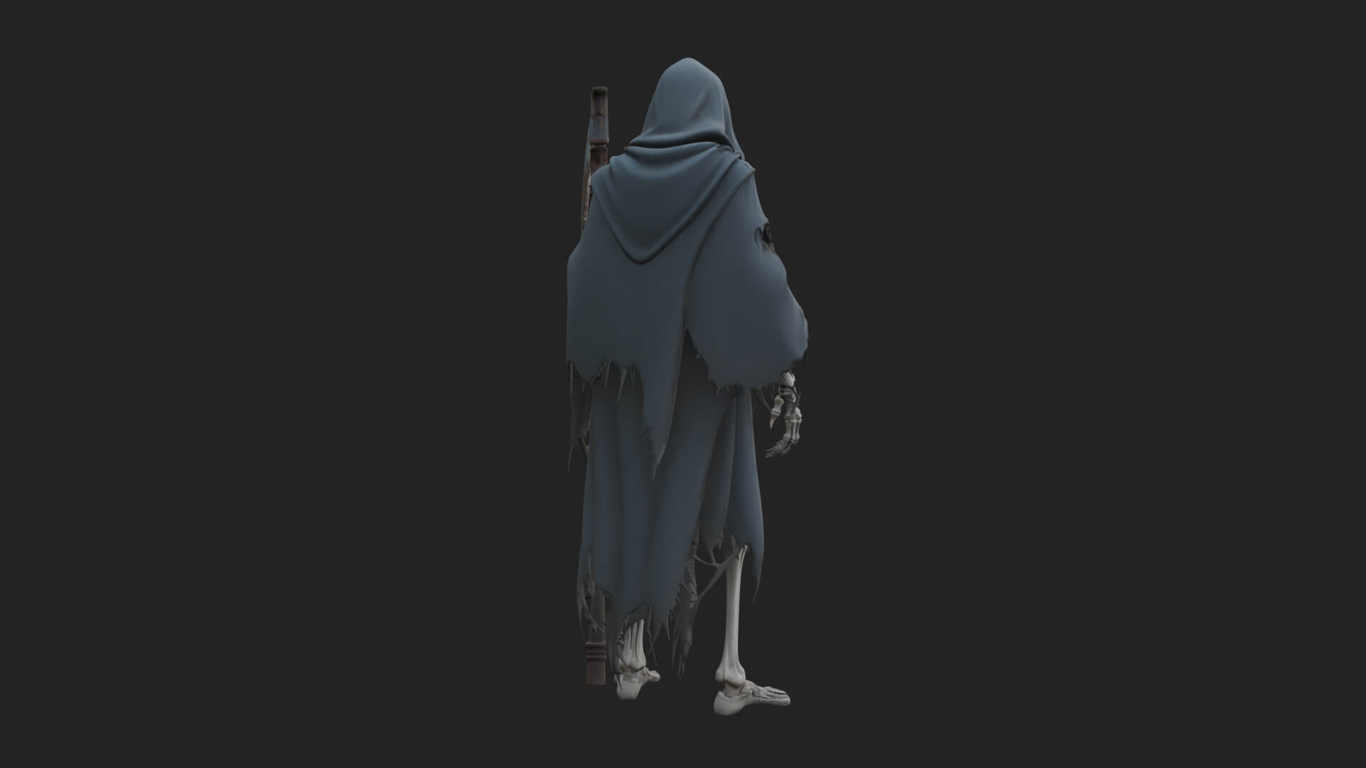 Hooded Skeleton Reaper Statue Design 37 3D Print Model 3D Model