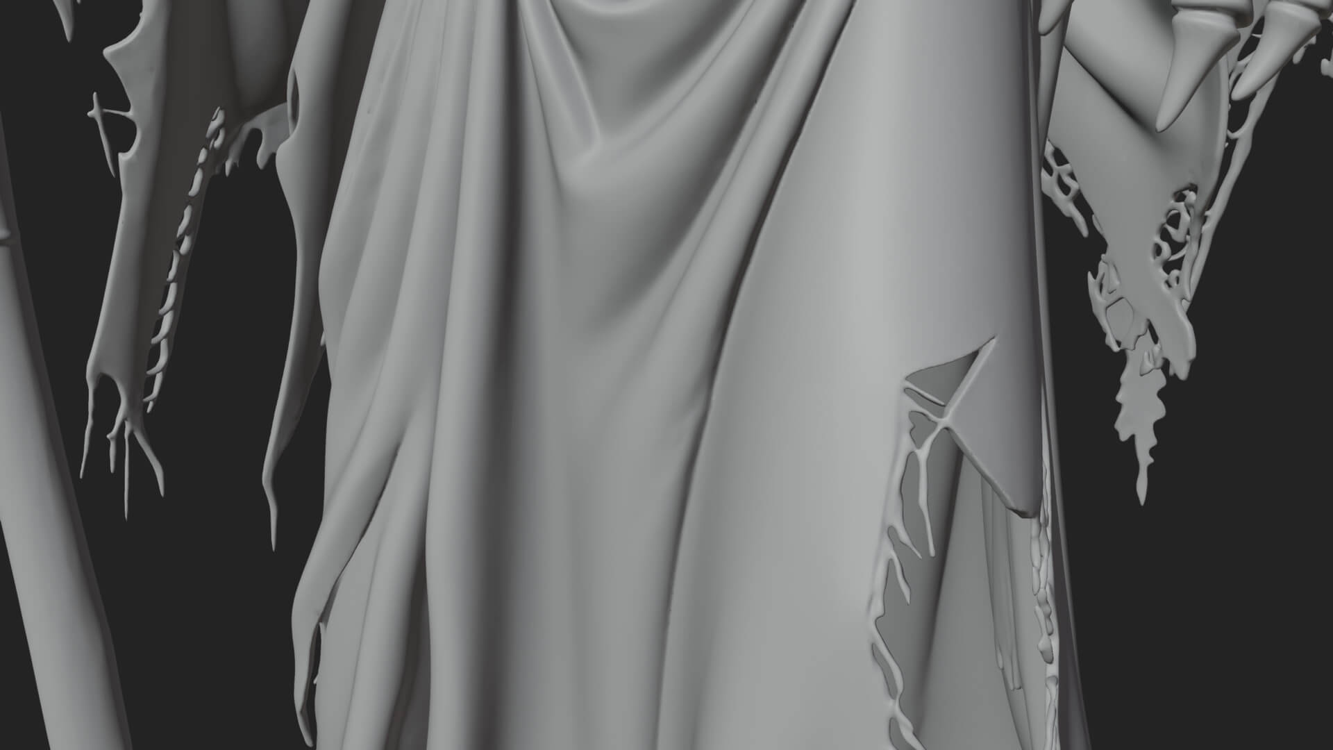 Hooded Skeleton Reaper Statue Design 38 3D Print Model 3D Model
