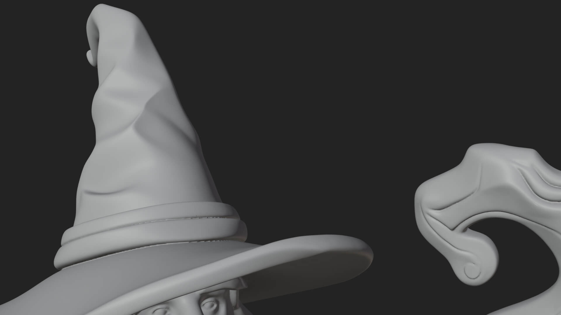 Hooded Wizard with Staff Statue Design 10 3D Print Model 3D Model