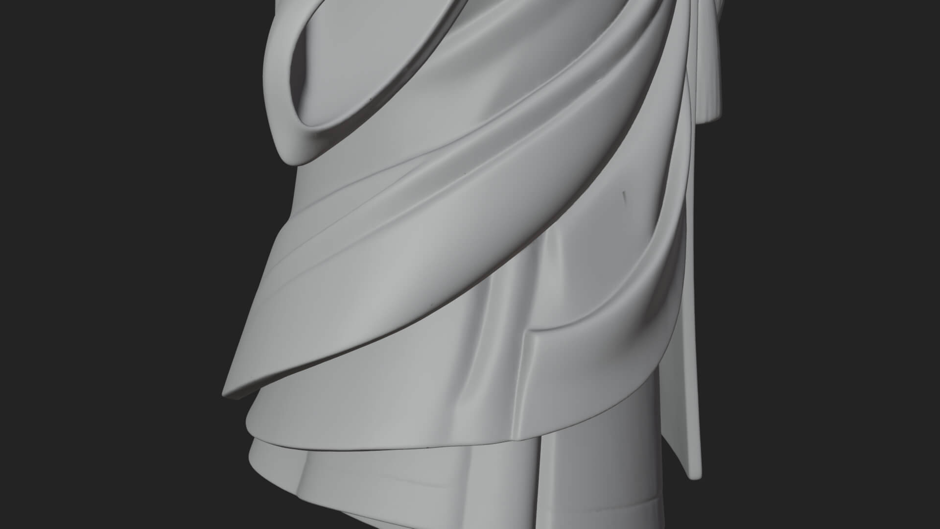 Hooded Wizard with Staff Statue Design 19 3D Print Model 3D Model