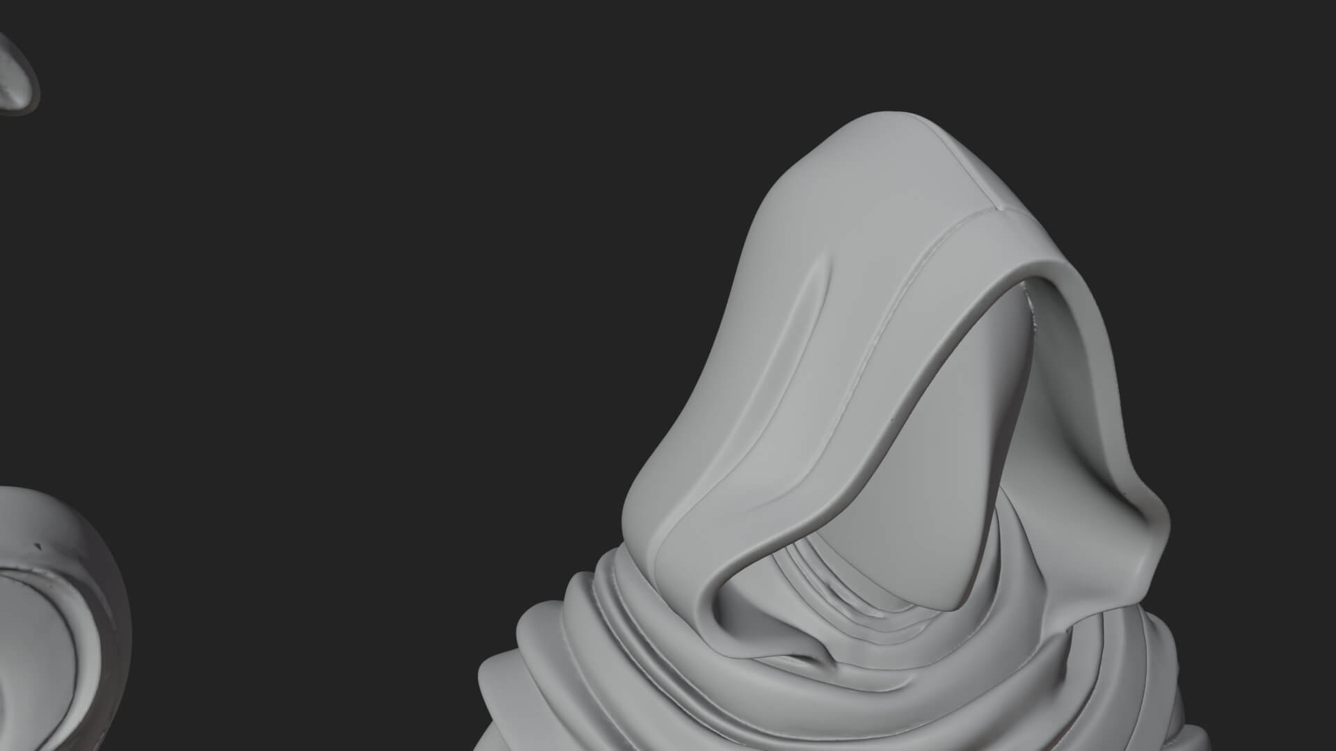 Hooded Wizard with Staff Statue Design 26 3D Print Model 3D Model