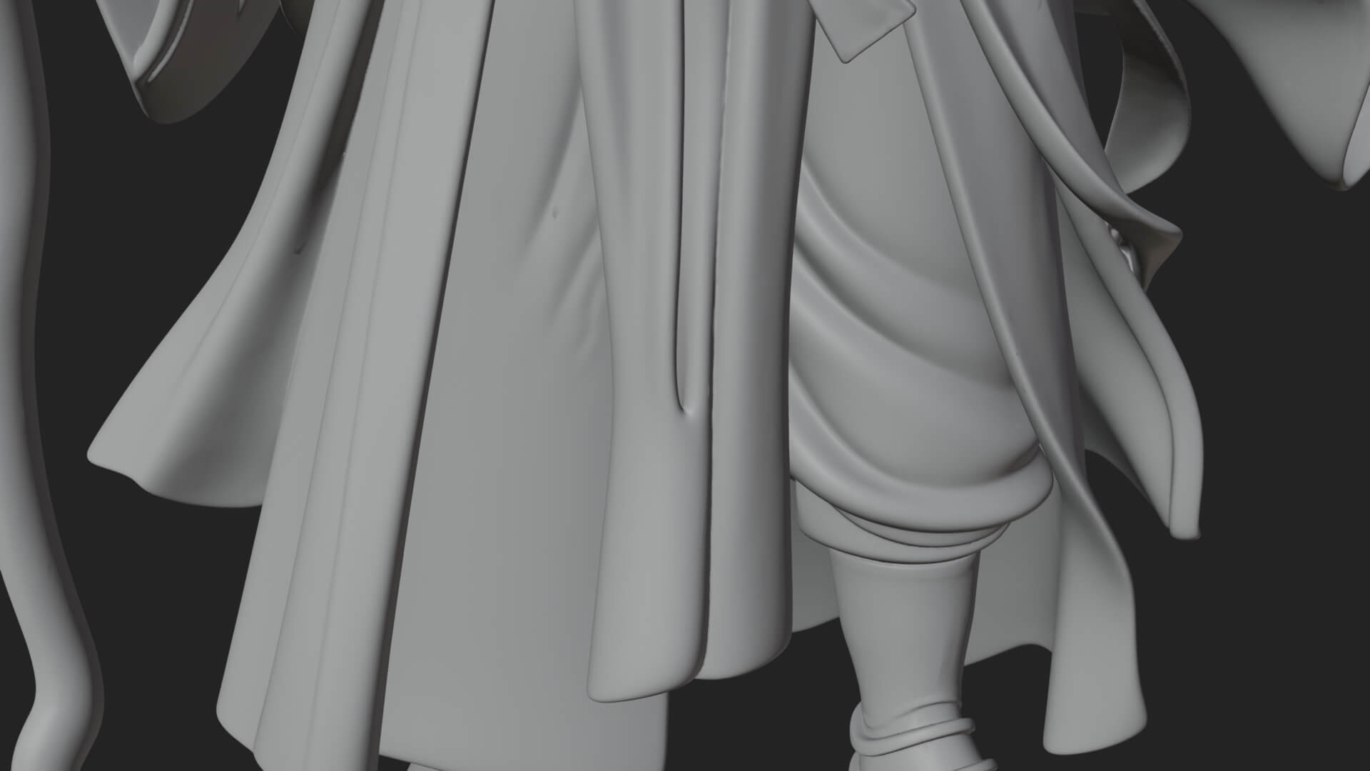 Hooded Wizard with Staff Statue Design 26 3D Print Model 3D Model