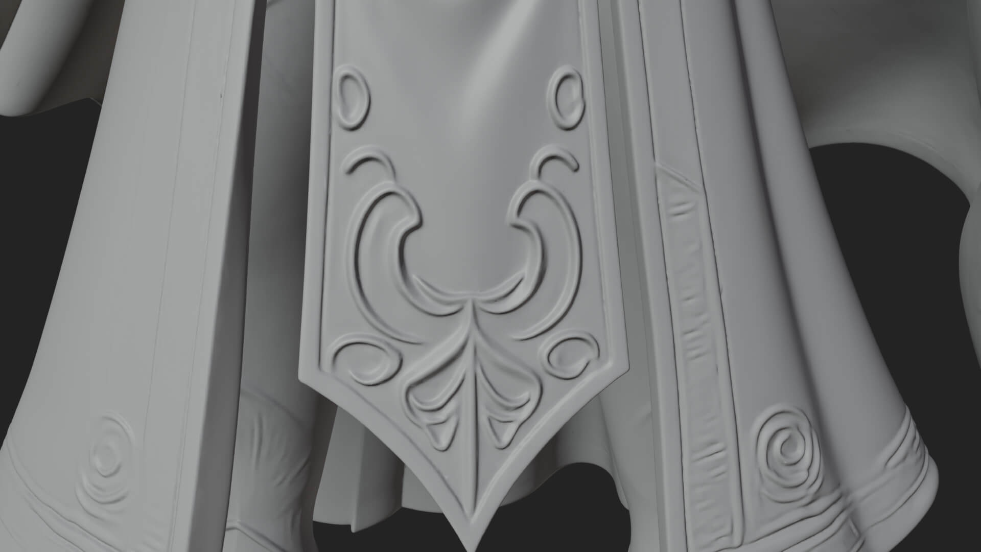 Hooded Wizard with Staff Statue Design 27 3D Print Model 3D Model