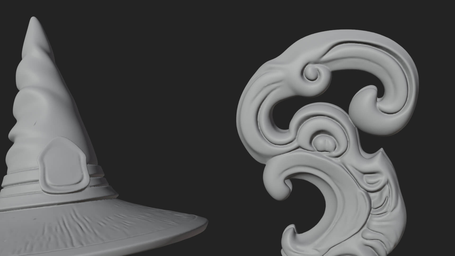 Hooded Wizard With Staff Statue Design 31 3D Print Model 3D Model