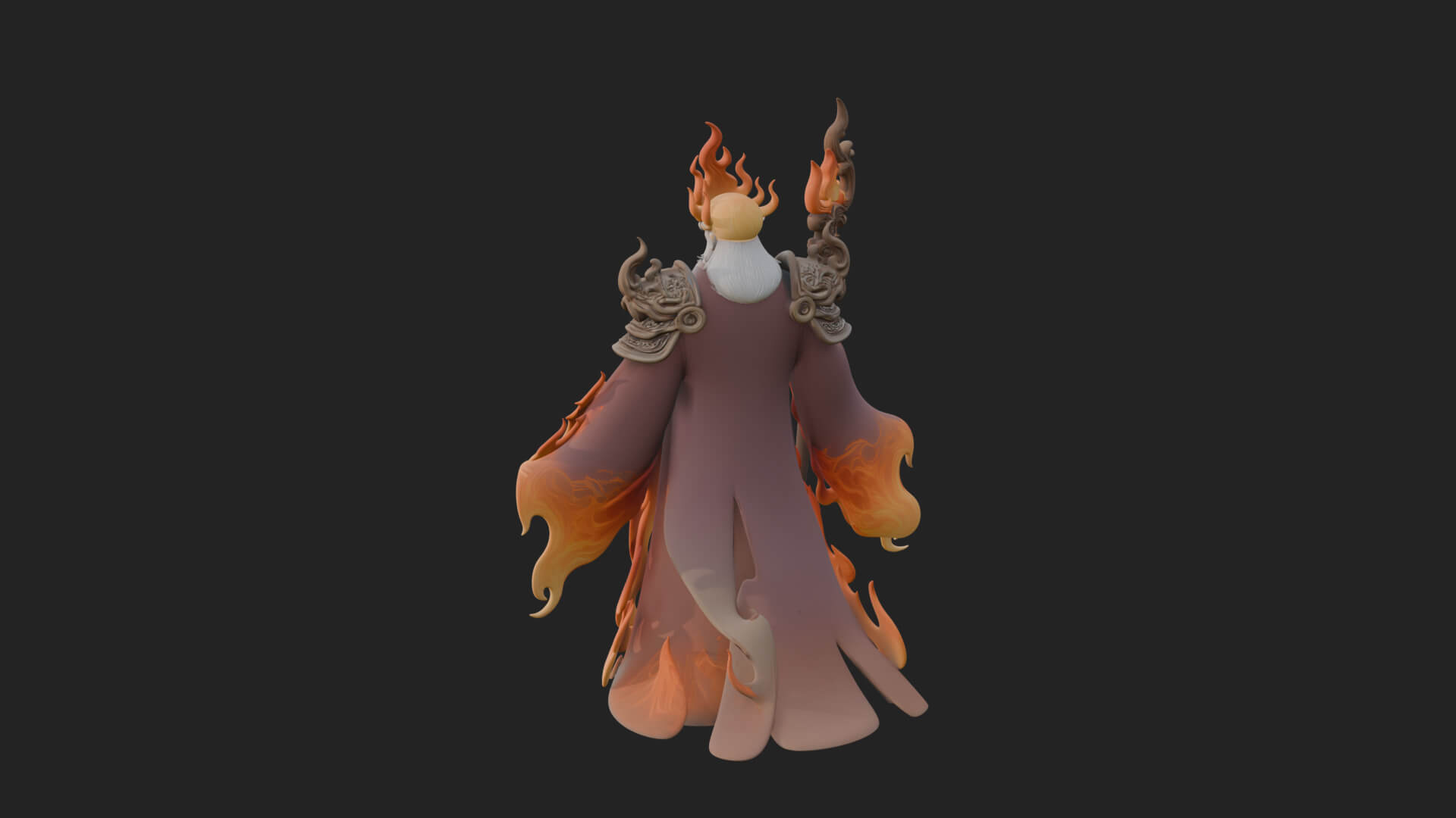 Hooded Wizard with Staff Statue Design 32 3D Print Model 3D Model