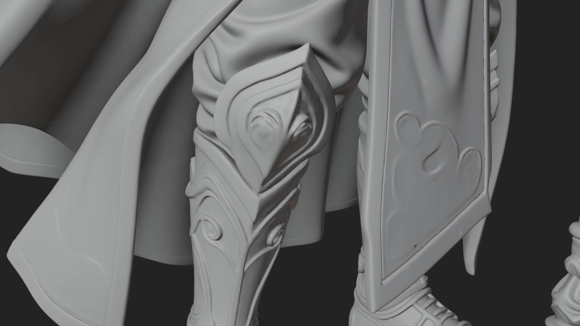 Hooded Wizard with Staff Statue Design 35 3D Print Model 3D Model