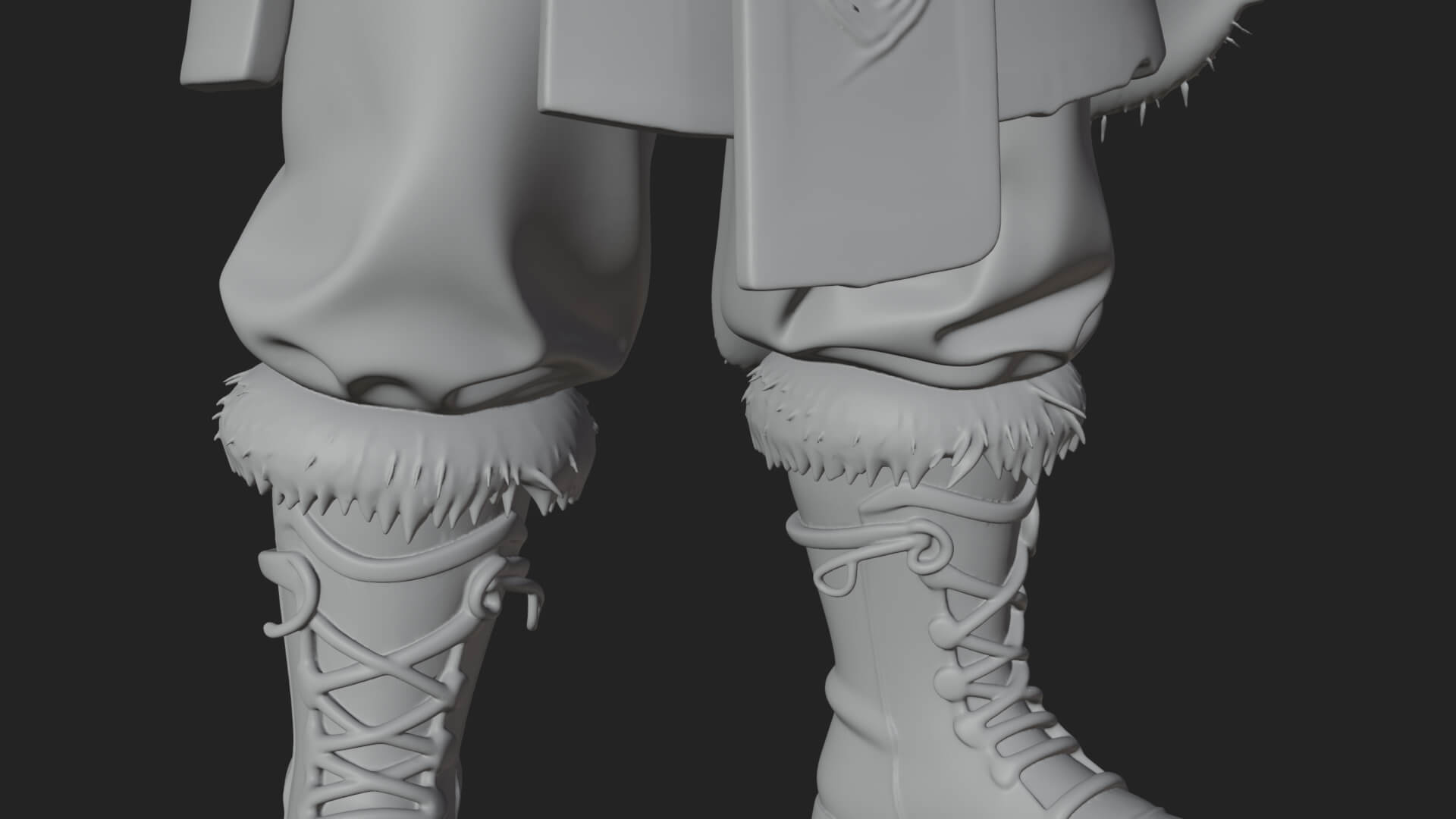 Horned Barbarian Chieftain Statue Design 4 3D Print Model 3D Model