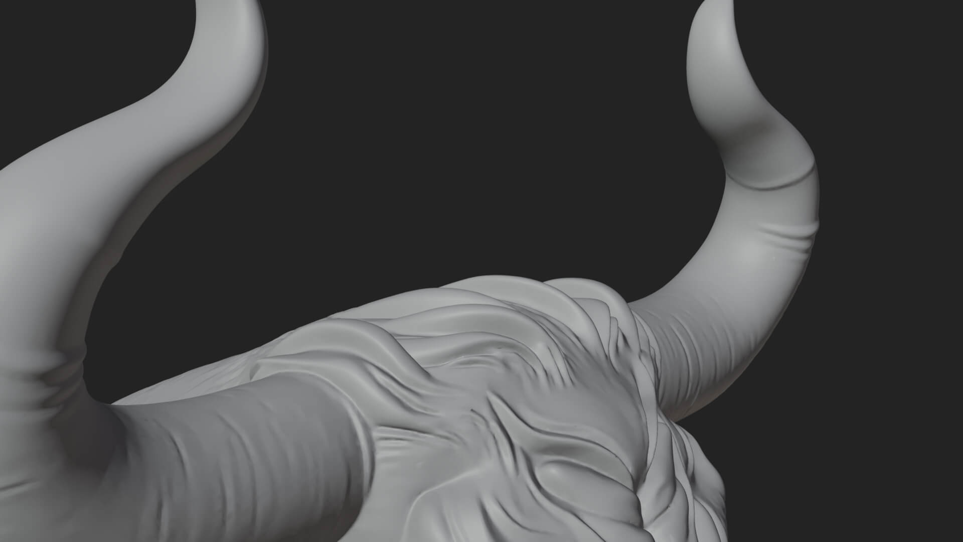 Horned Bull Animal Statue Design 1 3D Print Model 3D Model