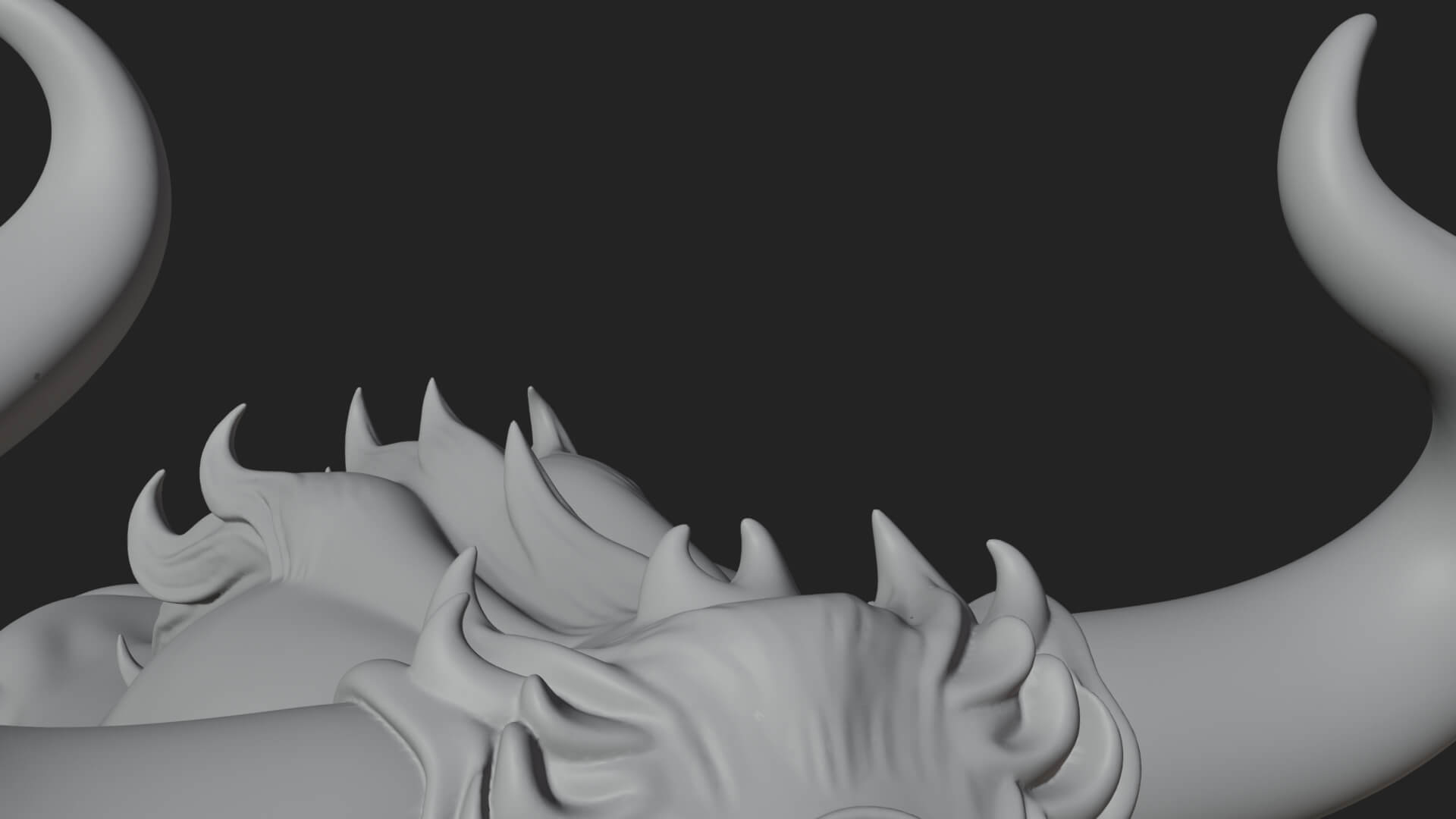 Horned Bull Animal Statue Design 2 3D Print Model 3D Model