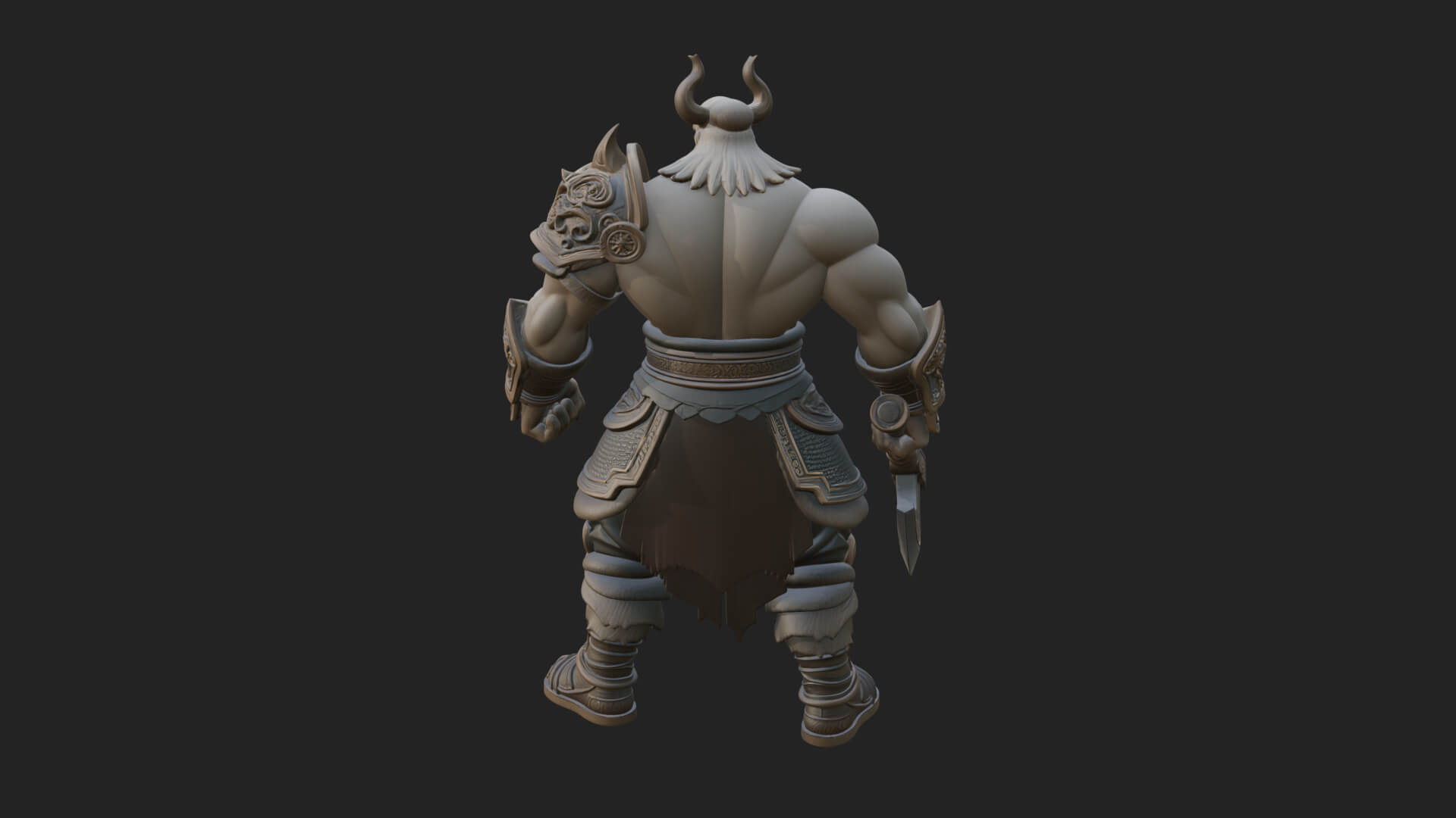 Horned Demon Armored Statue Design 10 3D Print Model 3D Model