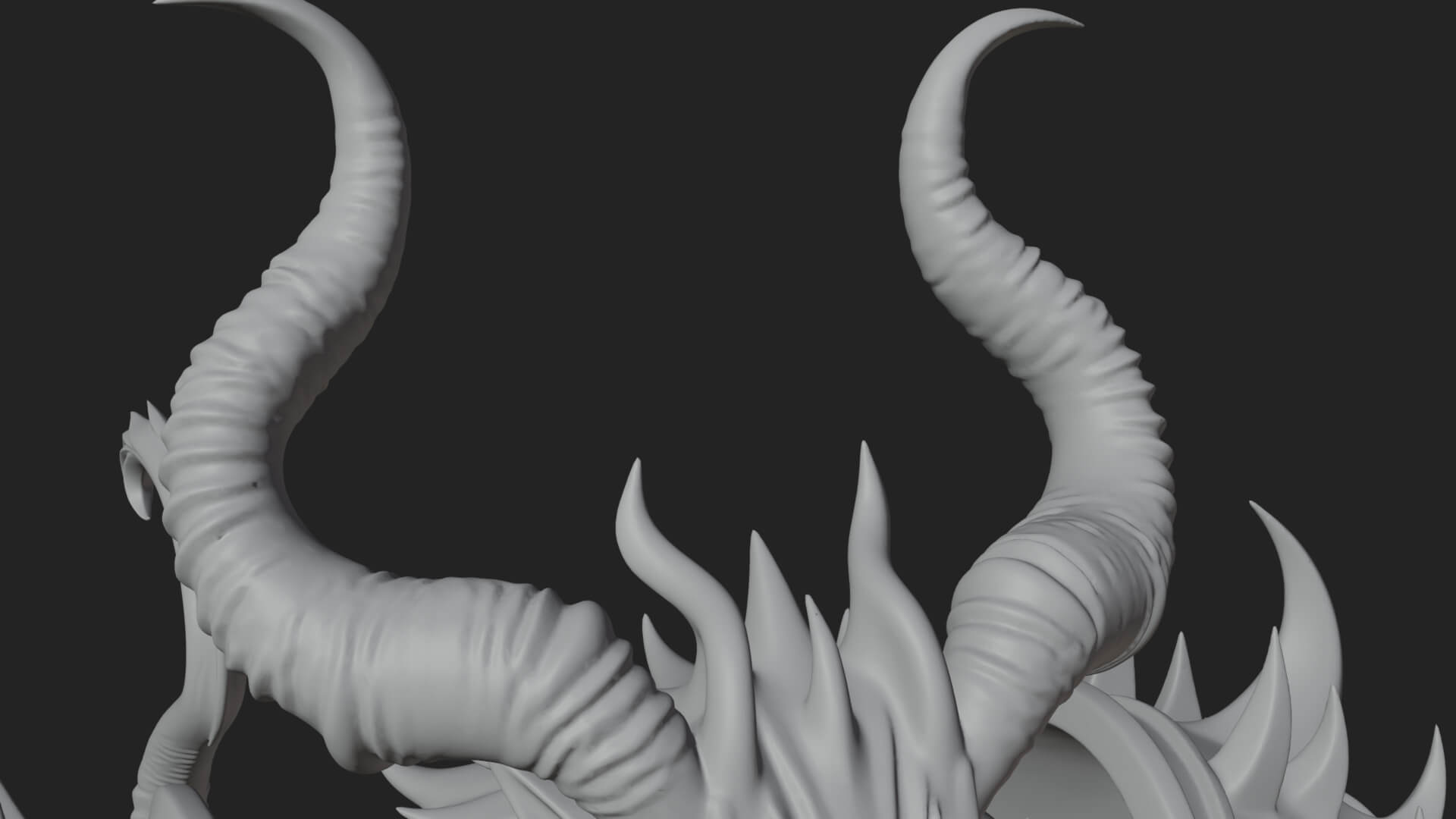 Horned Demon Armored Statue Design 4 3D Print Model 3D Model