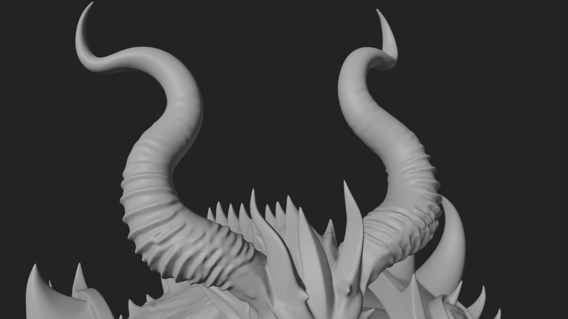 Horned Demon Armored Statue Design 6 3D Print Model 3D Model