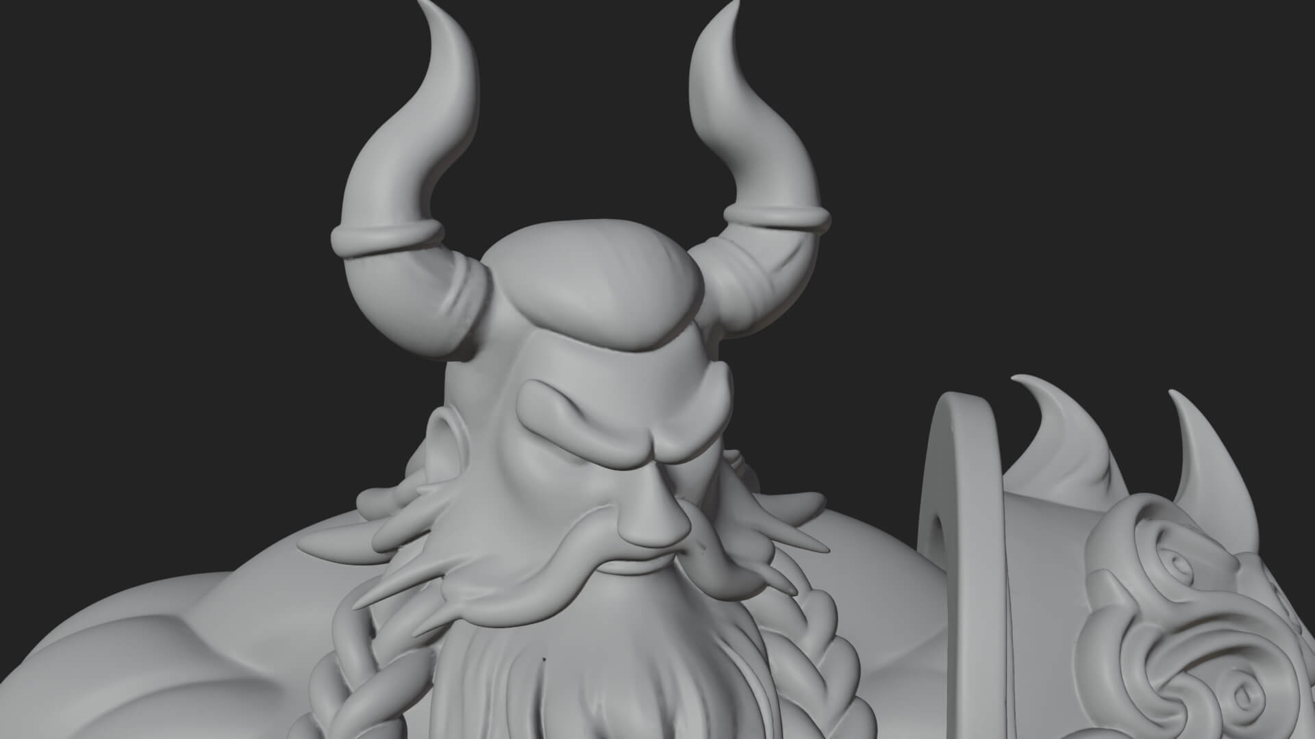 Horned Demon Armored Statue Design 7 3D Print Model 3D Model
