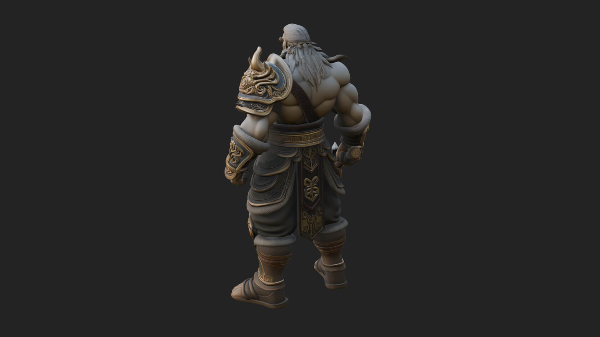 Horned Demon Armored Statue Design 8 3D Print Model 3D Model