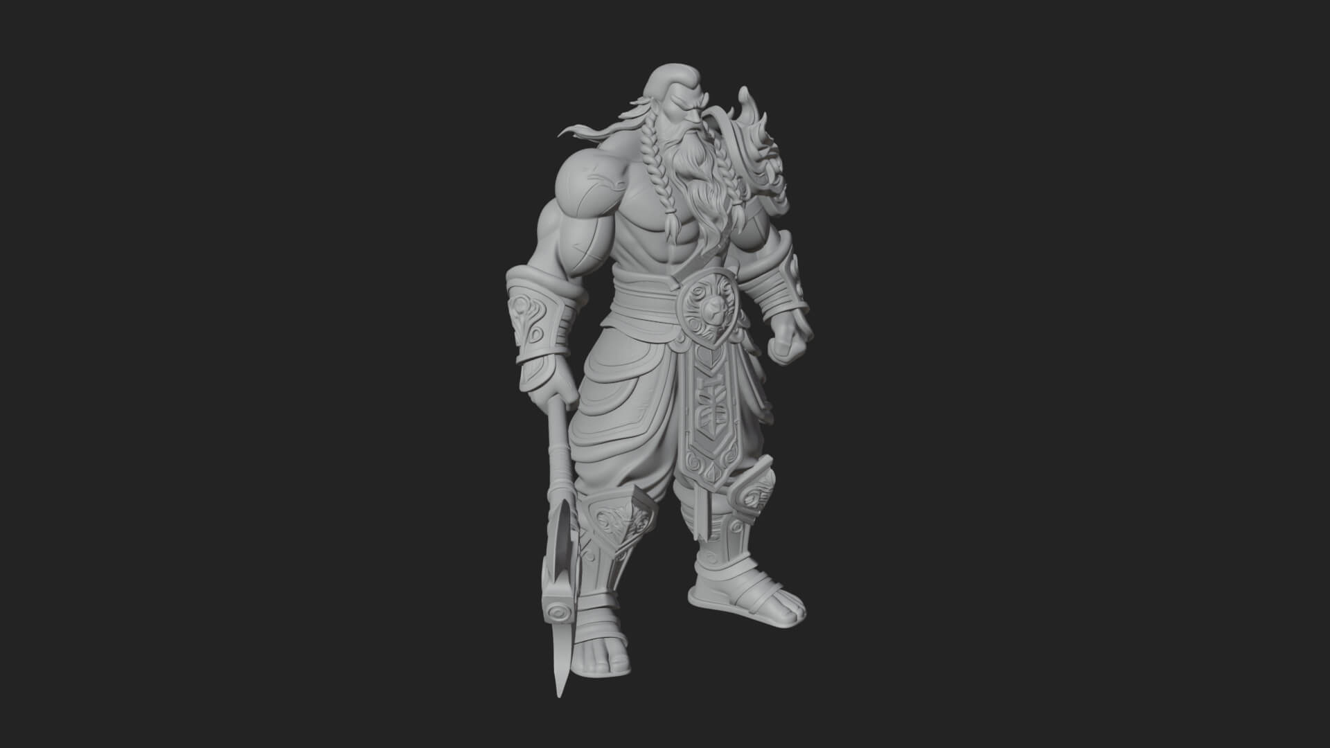 Horned Demon Armored Statue Design 8 3D Print Model 3D Model