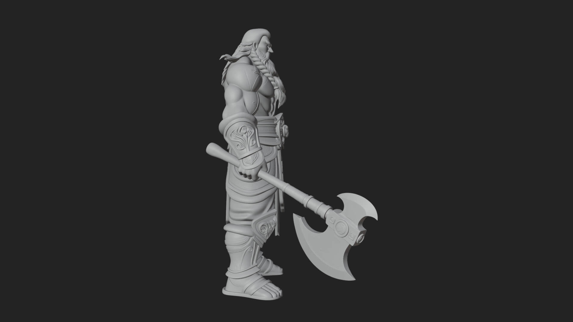 Horned Demon Armored Statue Design 8 3D Print Model 3D Model