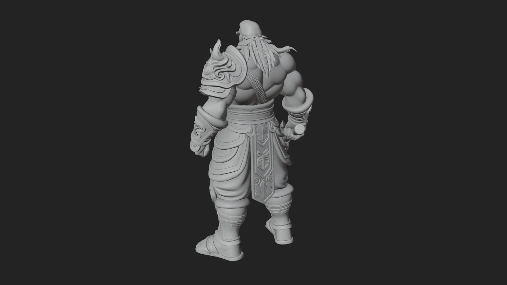 Horned Demon Armored Statue Design 8 3D Print Model 3D Model