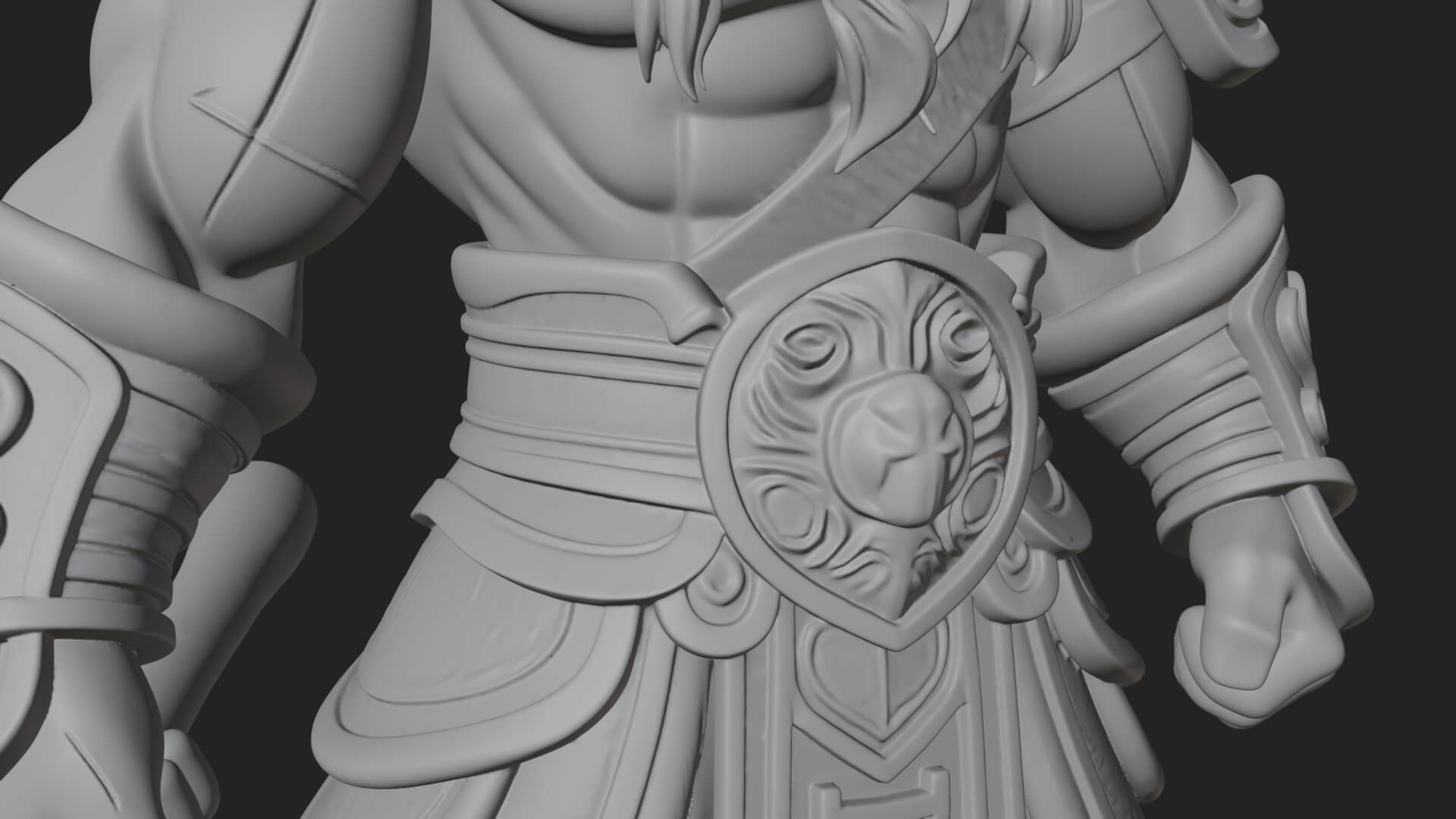 Horned Demon Armored Statue Design 8 3D Print Model 3D Model