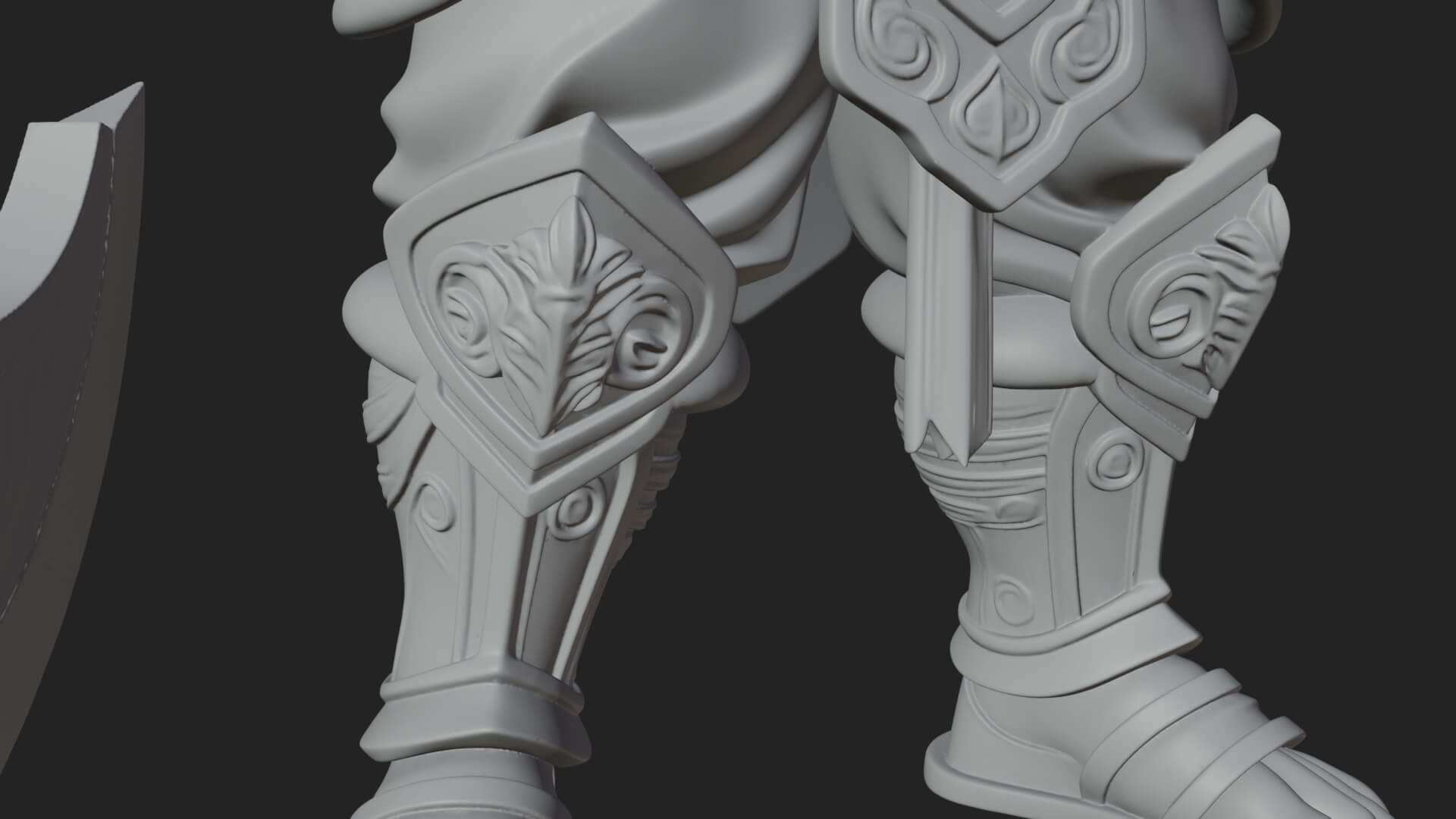 Horned Demon Armored Statue Design 8 3D Print Model 3D Model