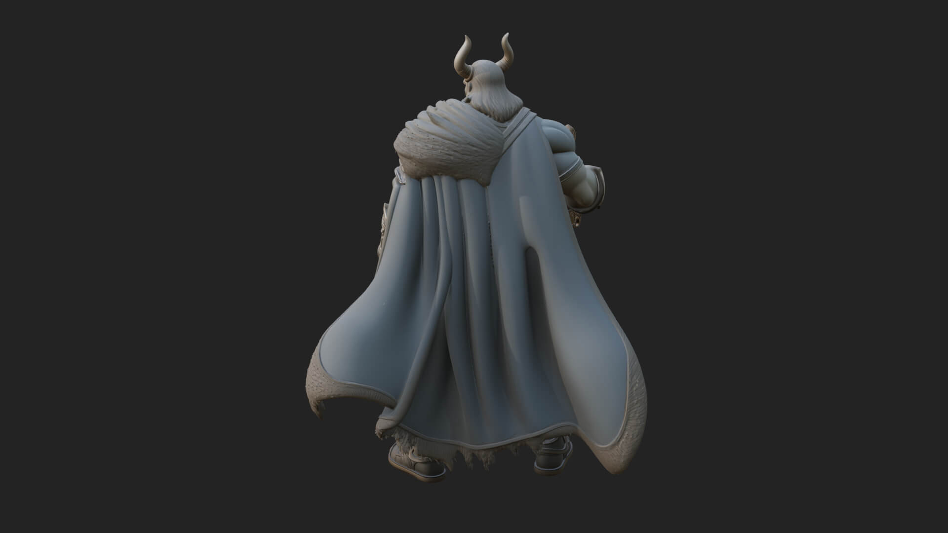 Horned Demon Armored Statue Design 9 3D Print Model 3D Model