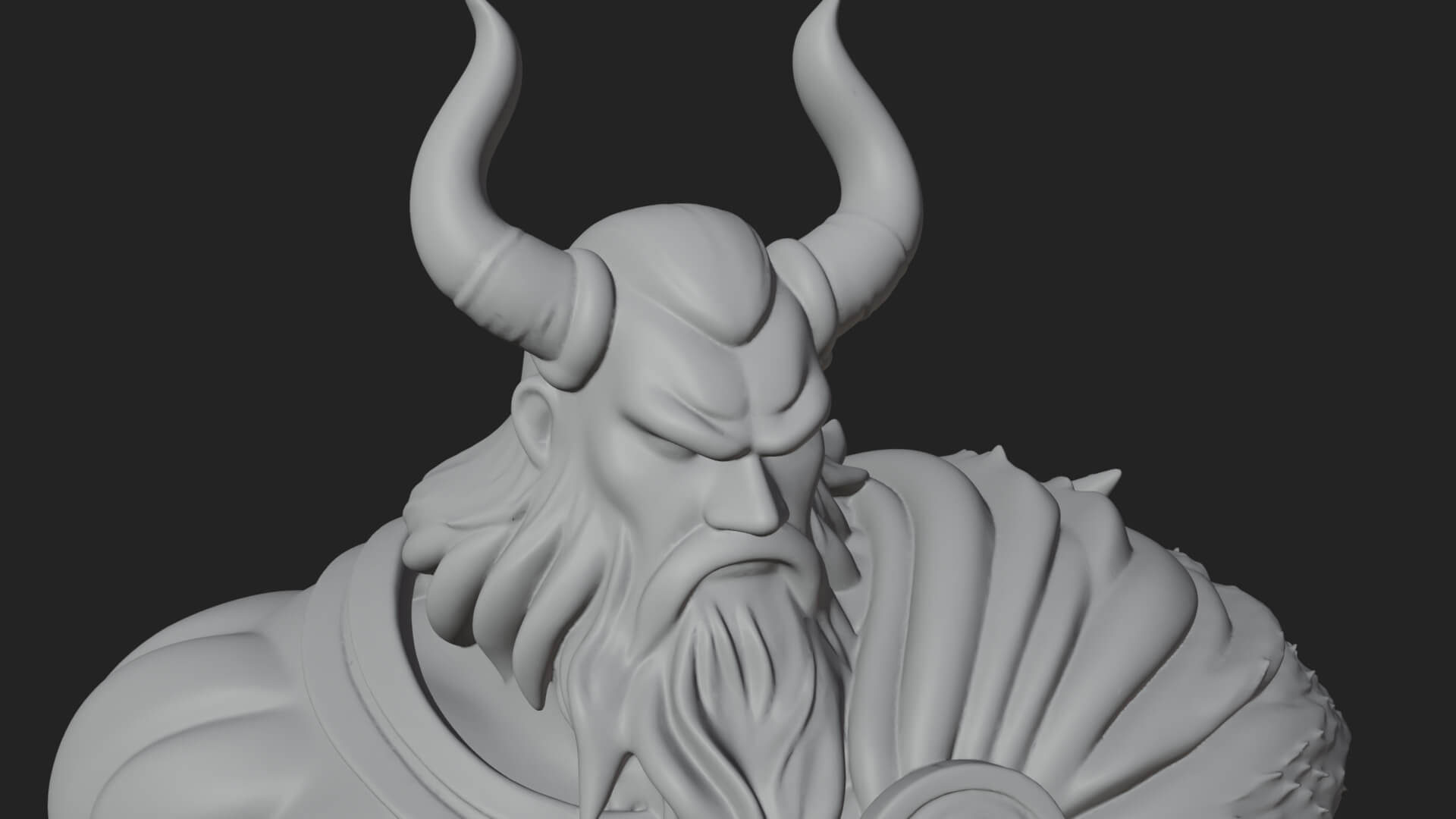 Horned Demon Armored Statue Design 9 3D Print Model 3D Model