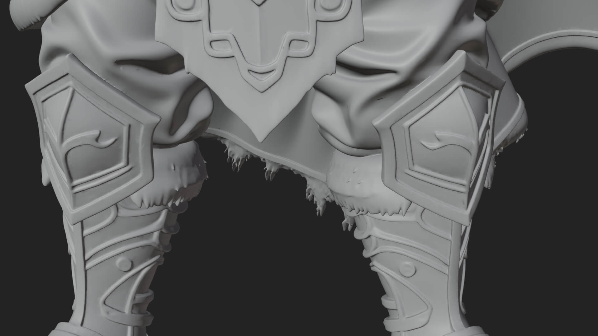 Horned Demon Armored Statue Design 9 3D Print Model 3D Model