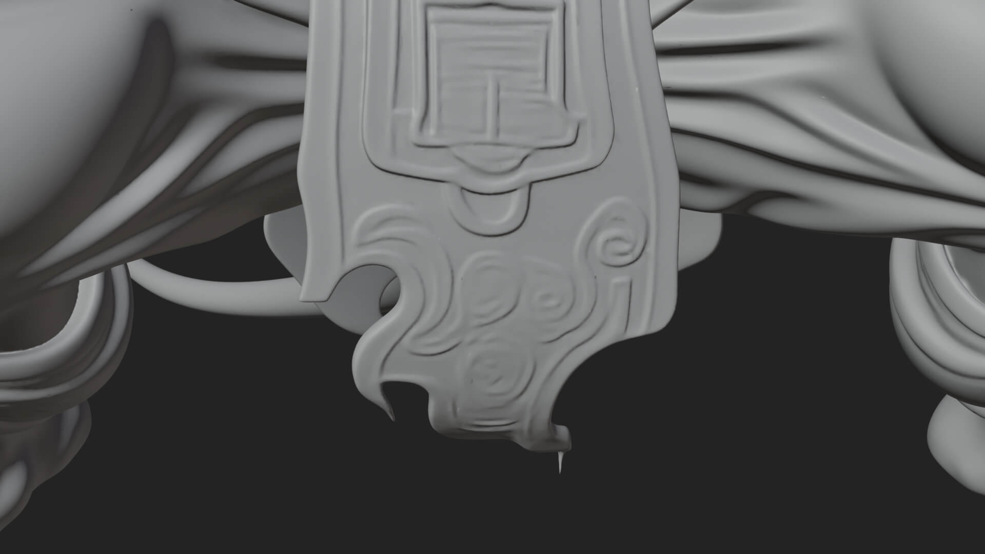 Horned Demon Beast Statue Design 5 3D Print Model 3D Model