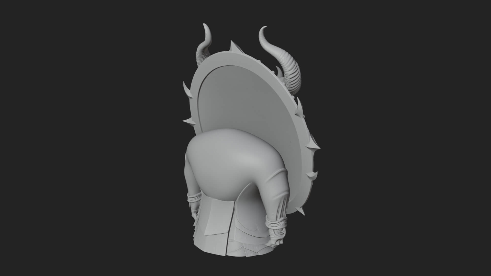 Horned Demon Face Shield Model Design 1 3D Print Model 3D Model