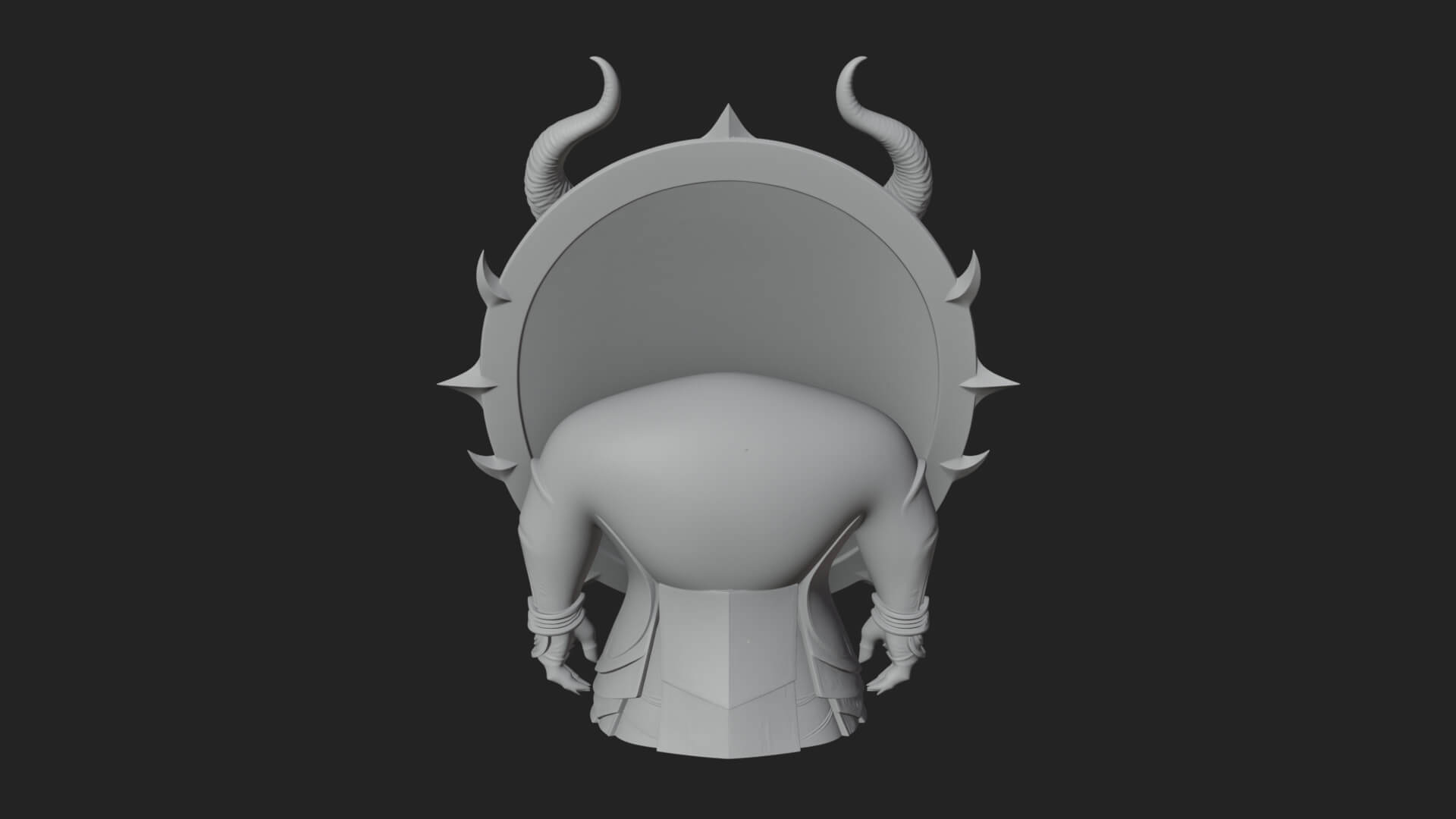Horned Demon Face Shield Model Design 1 3D Print Model 3D Model