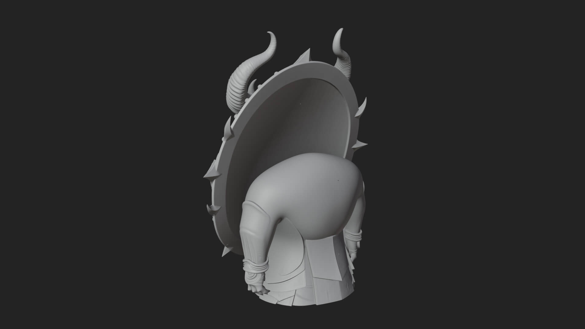 Horned Demon Face Shield Model Design 1 3D Print Model 3D Model