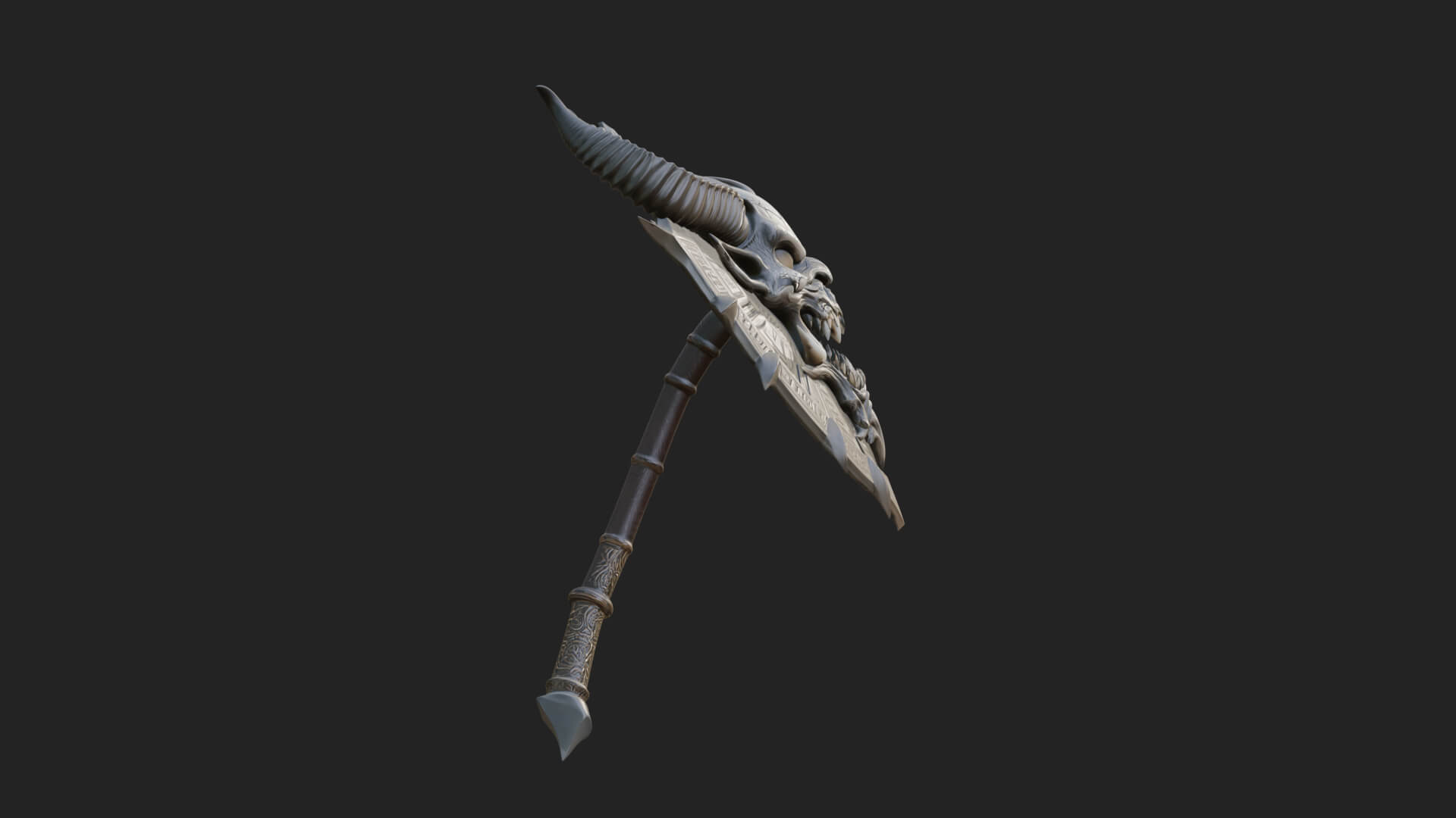 Horned Demon Face Shield Model Design 2 3D Print Model 3D Model