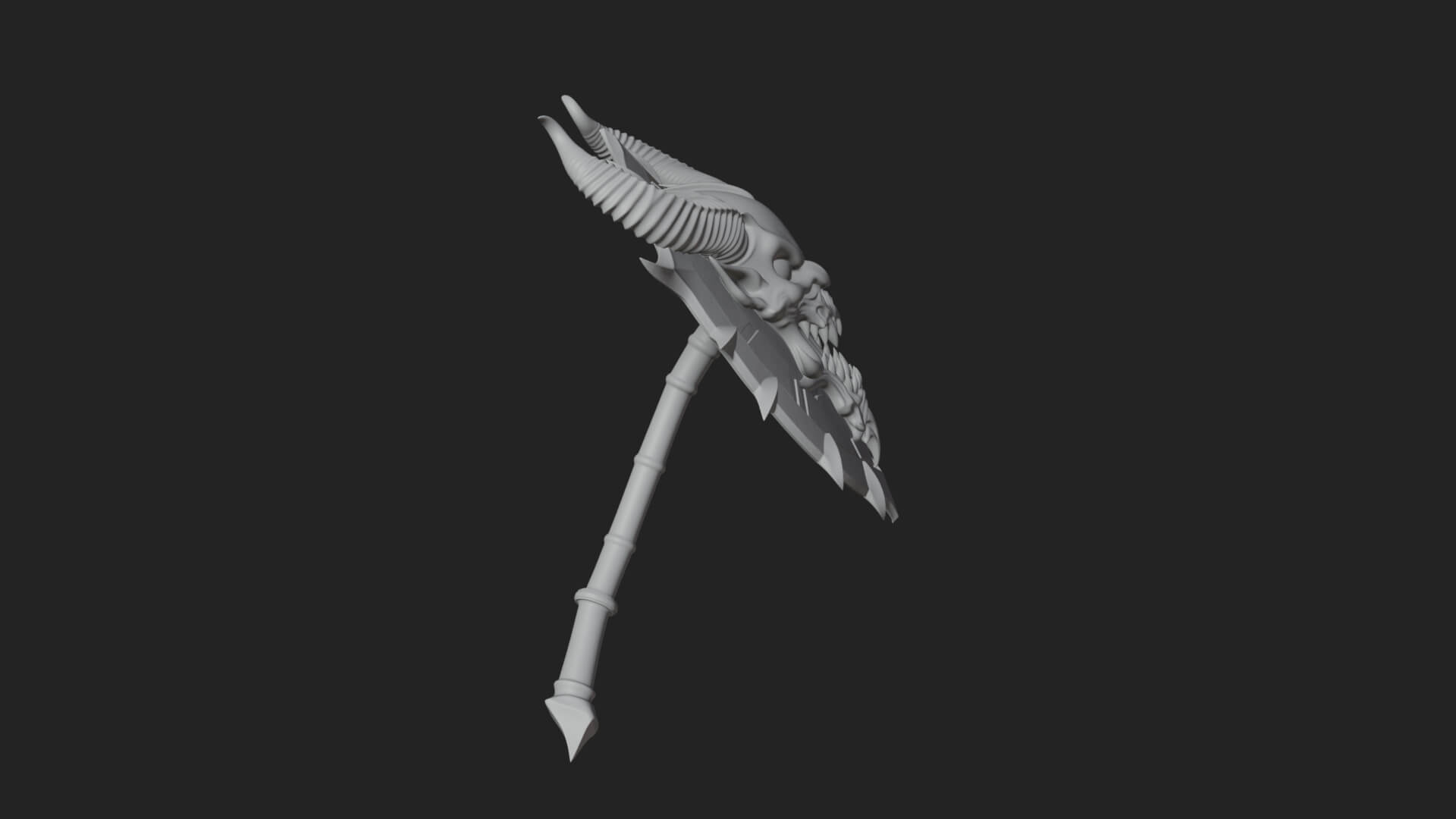 Horned Demon Face Shield Model Design 2 3D Print Model 3D Model
